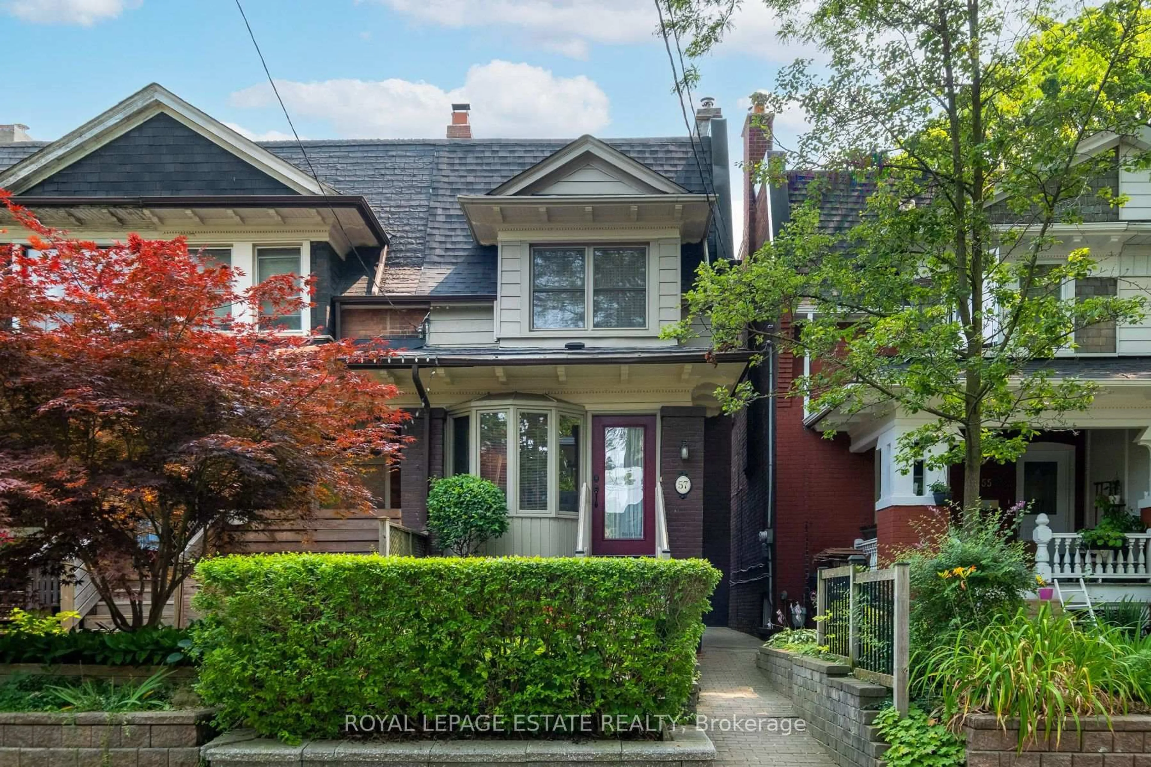 Home with brick exterior material, street for 57 Herbert Ave, Toronto Ontario M4L 3P8
