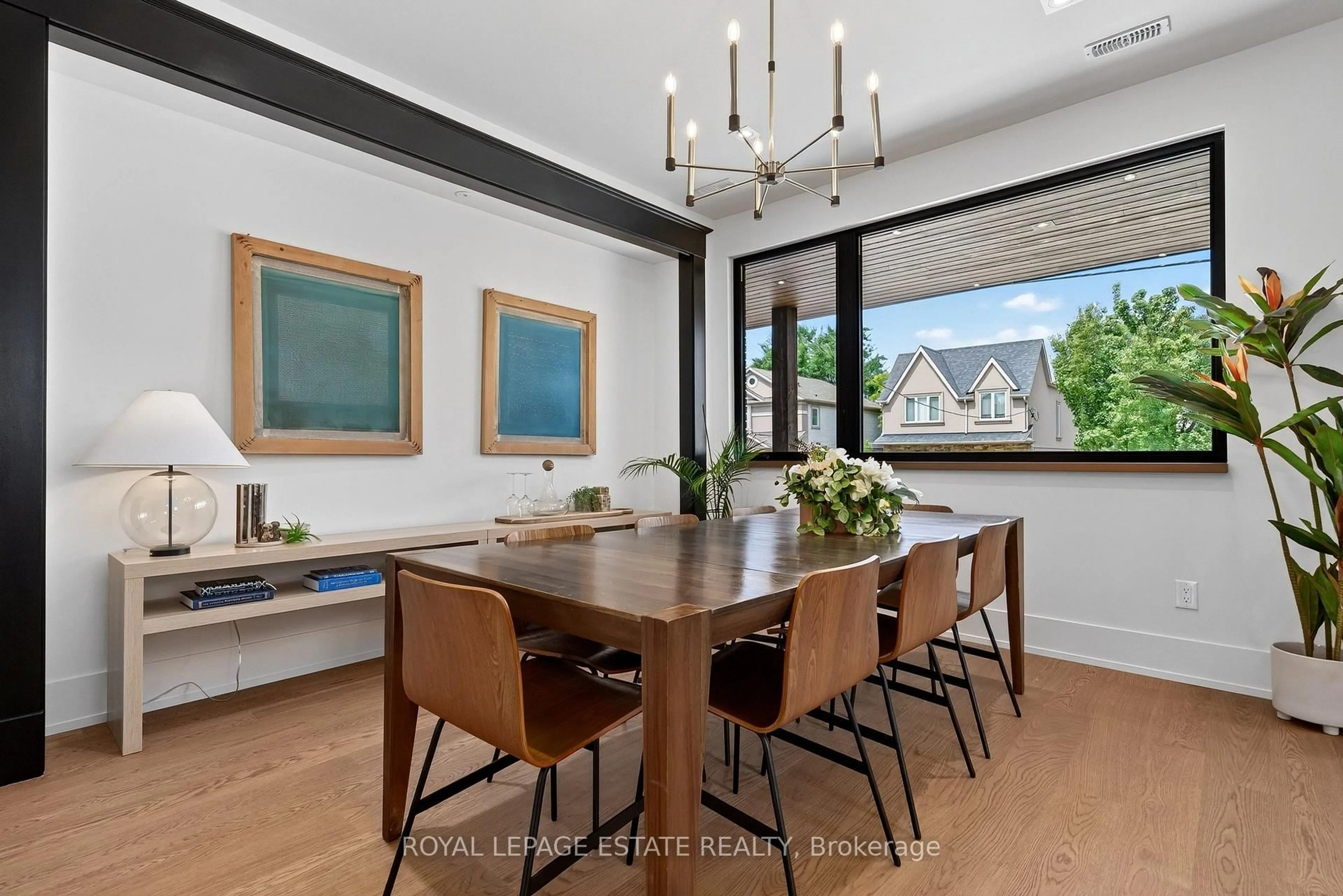 Dining room, wood/laminate floor for 5 North Dr, Toronto Ontario M1N 1Y9