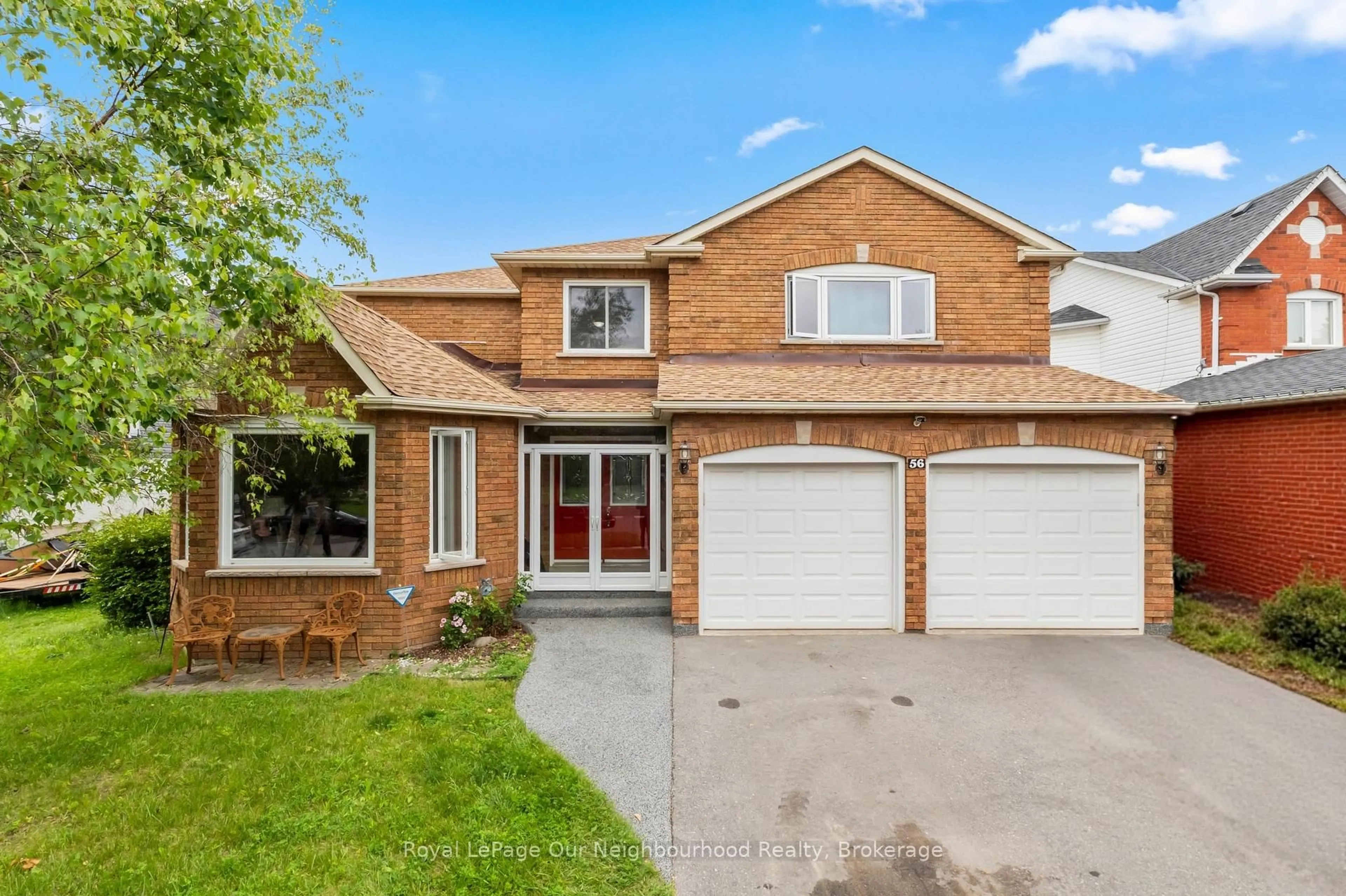 Home with brick exterior material, street for 56 Glenabbey Dr, Clarington Ontario L1E 2B5