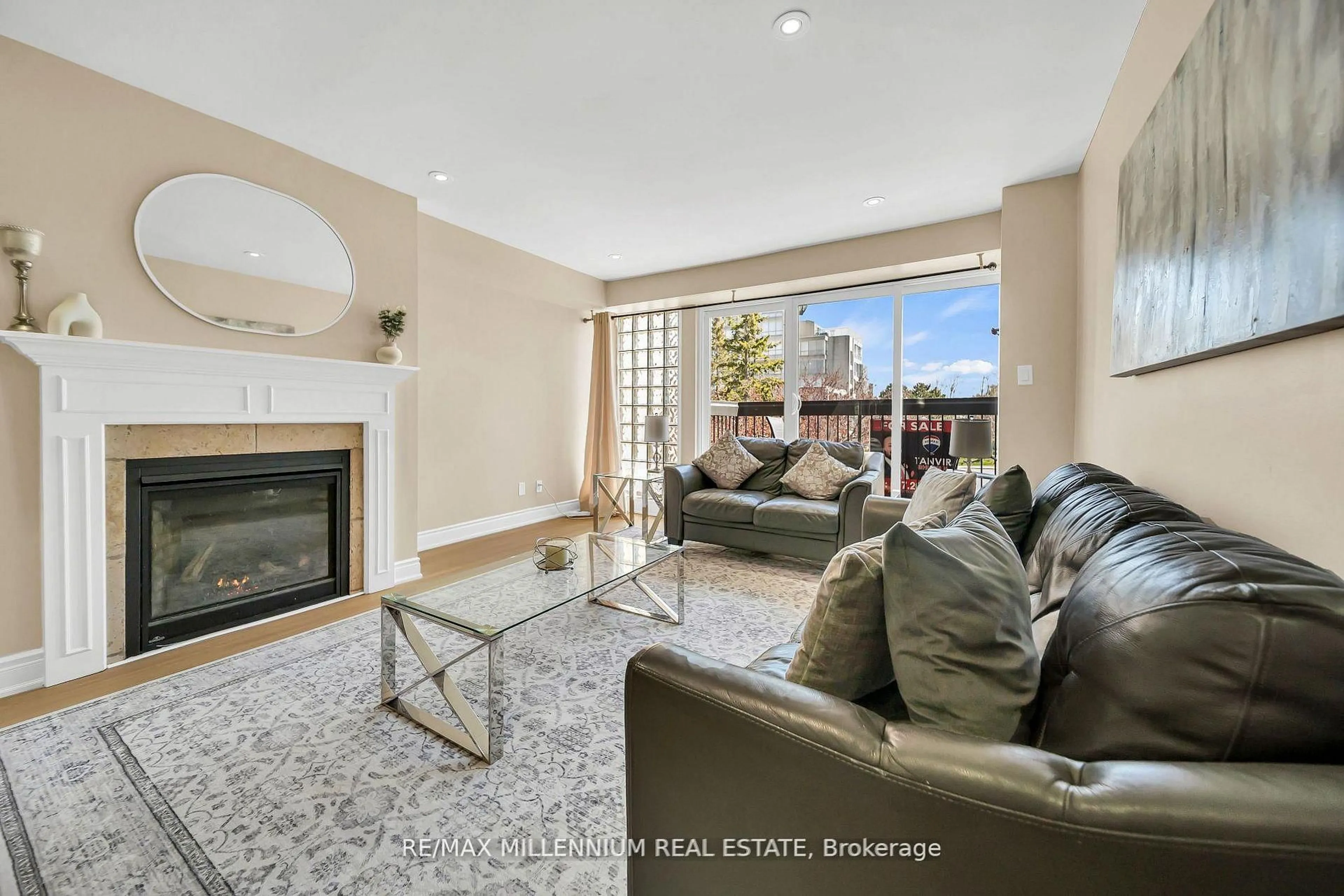Living room with furniture, ceramic/tile floor for 62 Cumberland Lane, Ajax Ontario L1S 7K4