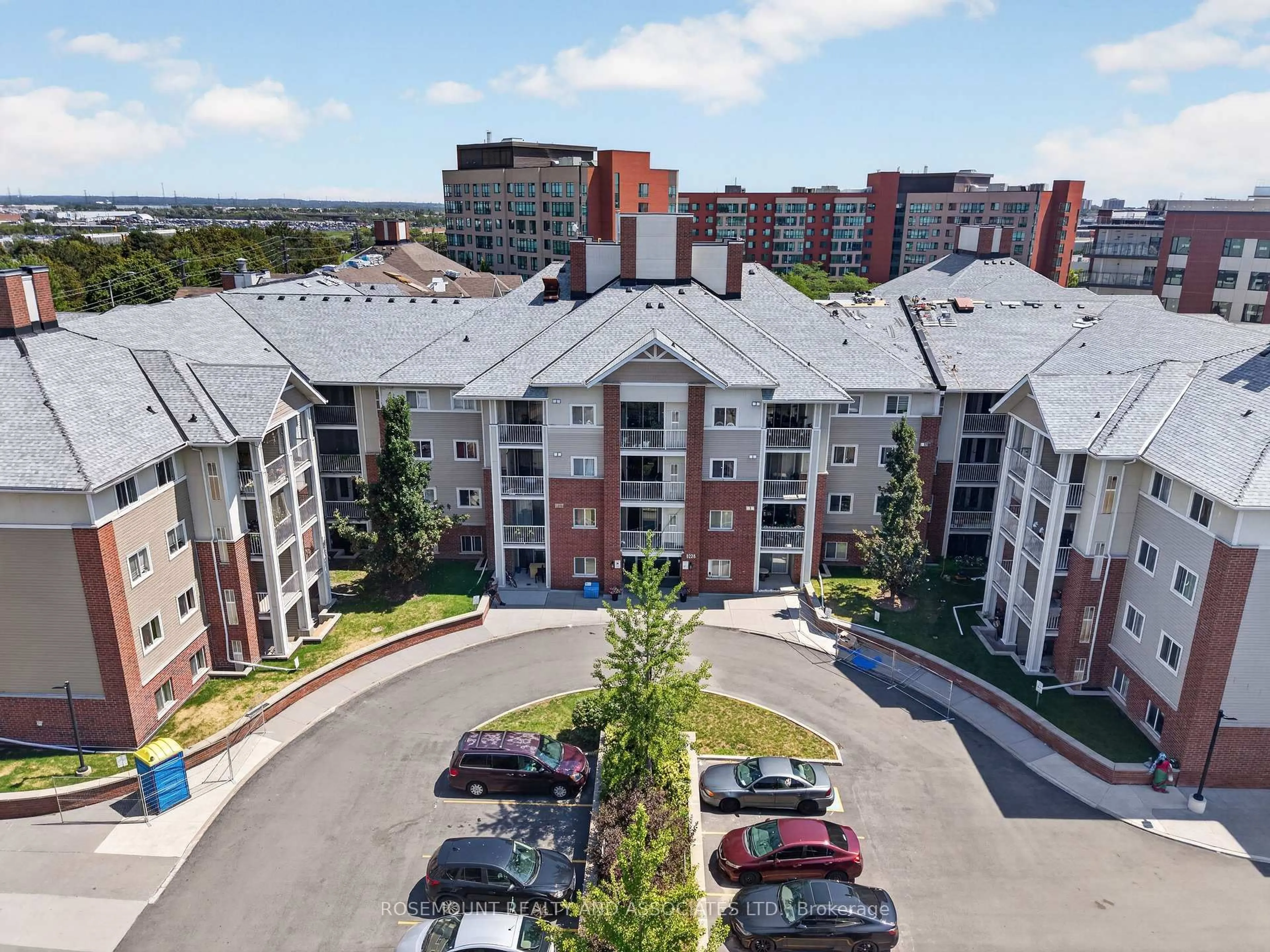 A pic from outside/outdoor area/front of a property/back of a property/a pic from drone, city buildings view from balcony for 5225 Finch Ave #202, Toronto Ontario M1S 5W8