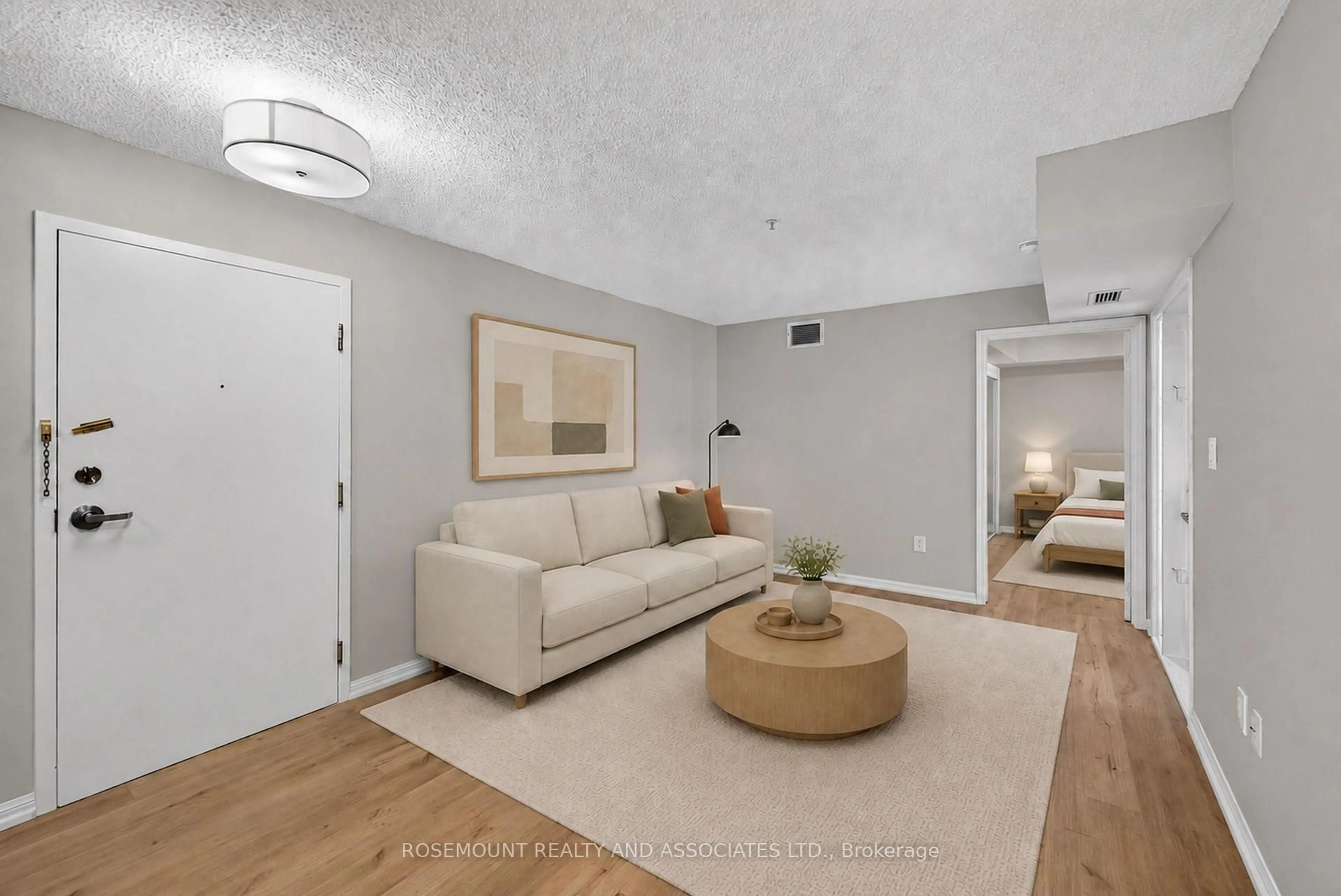 Living room with furniture, unknown for 5225 Finch Ave #202, Toronto Ontario M1S 5W8