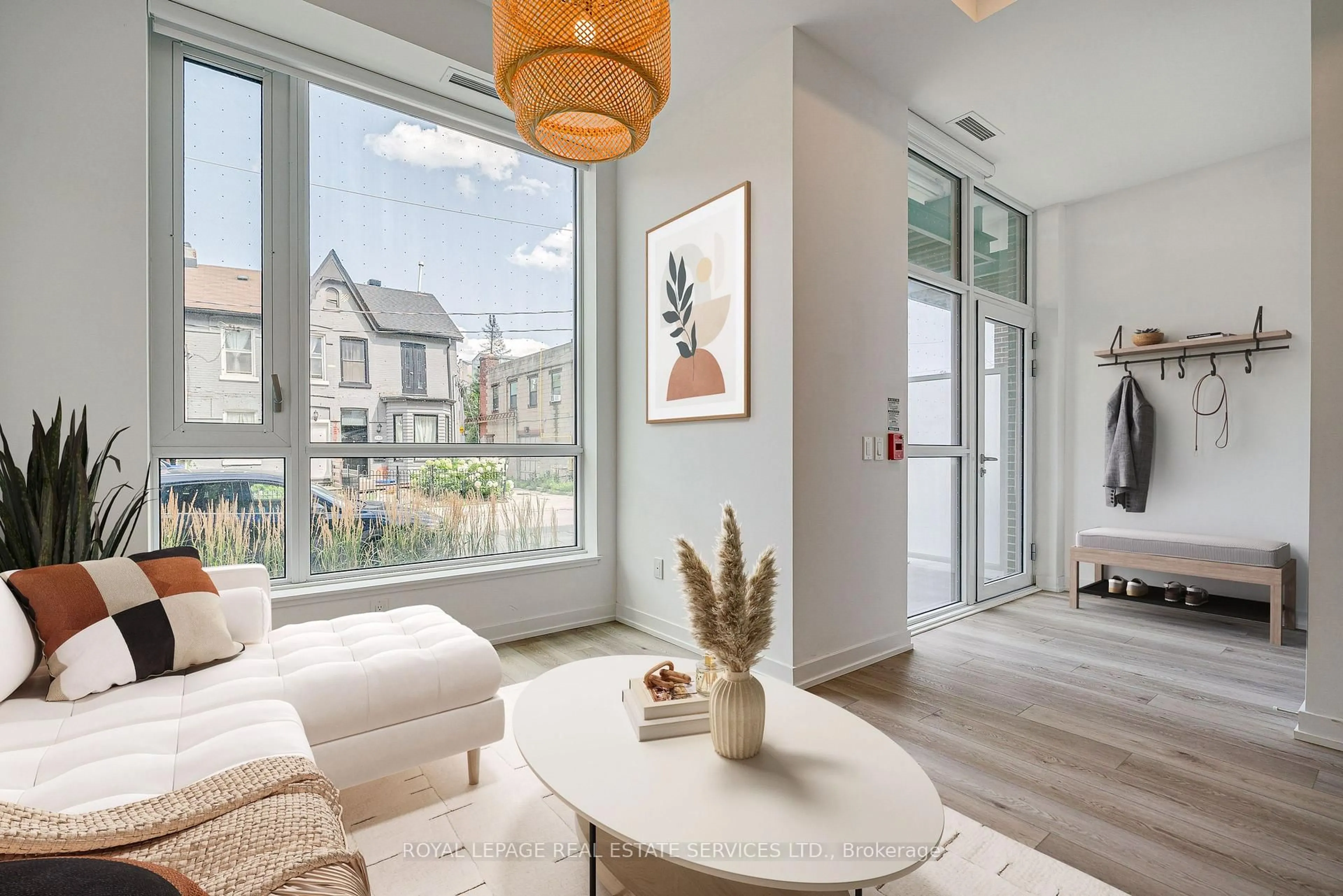 Living room with furniture, unknown for 156 Logan Ave #131, Toronto Ontario M4M 0E4