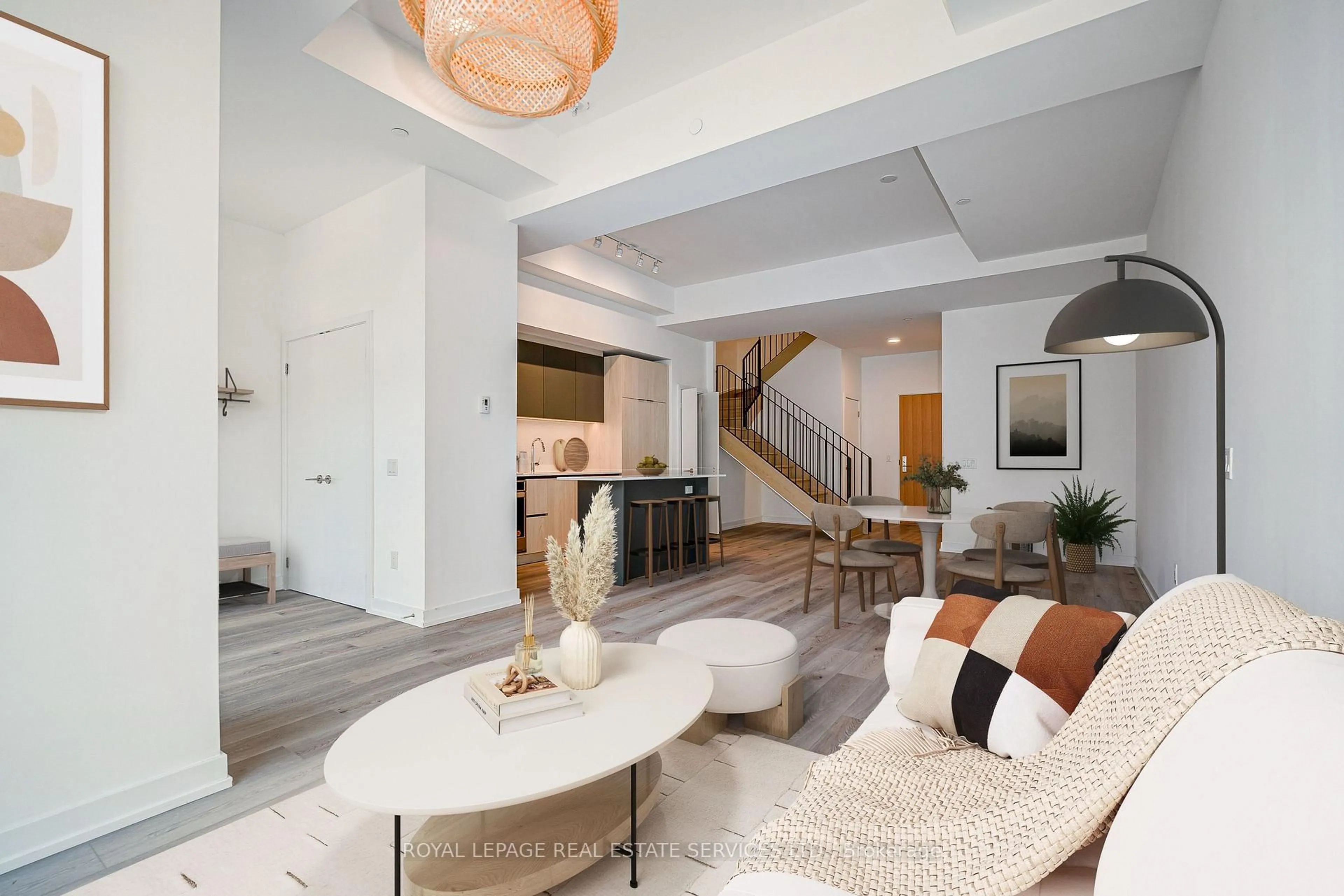 Living room with furniture, unknown for 156 Logan Ave #131, Toronto Ontario M4M 0E4