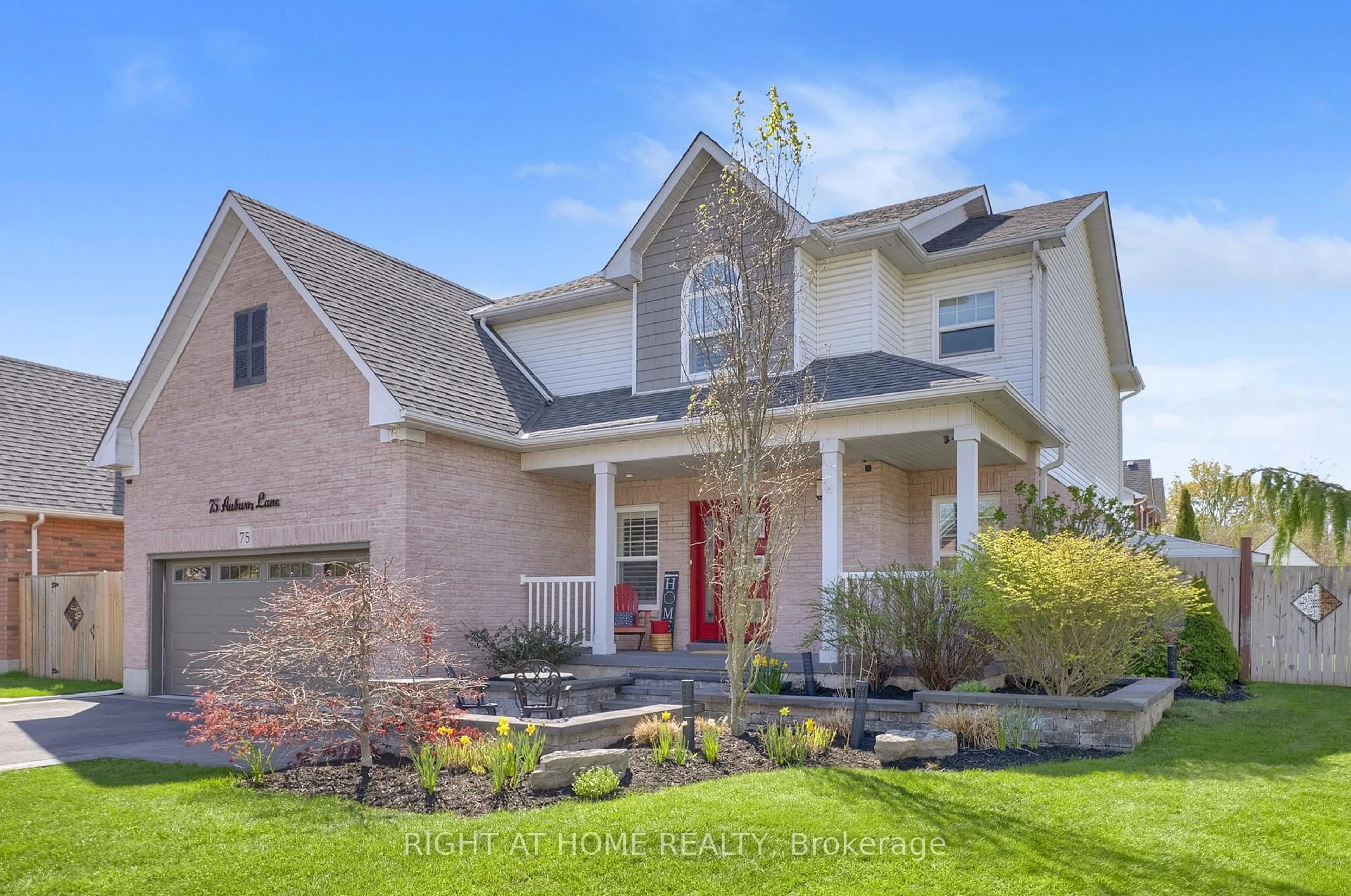 Home with brick exterior material, street for 75 Auburn Lane, Clarington Ontario L1E 2E9