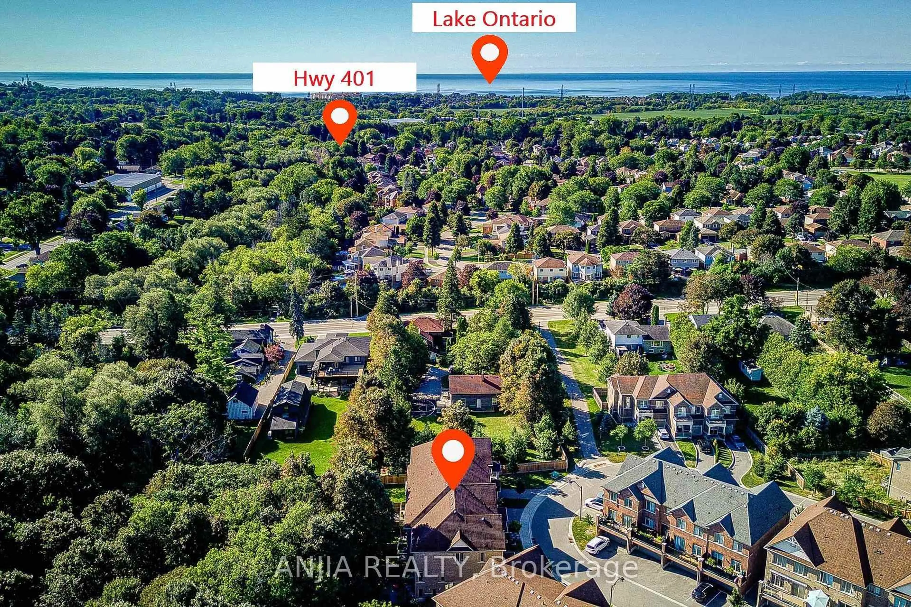 A pic from outside/outdoor area/front of a property/back of a property/a pic from drone, water/lake/river/ocean view for 33 Aldridge Lane, Clarington Ontario L1B 0V6