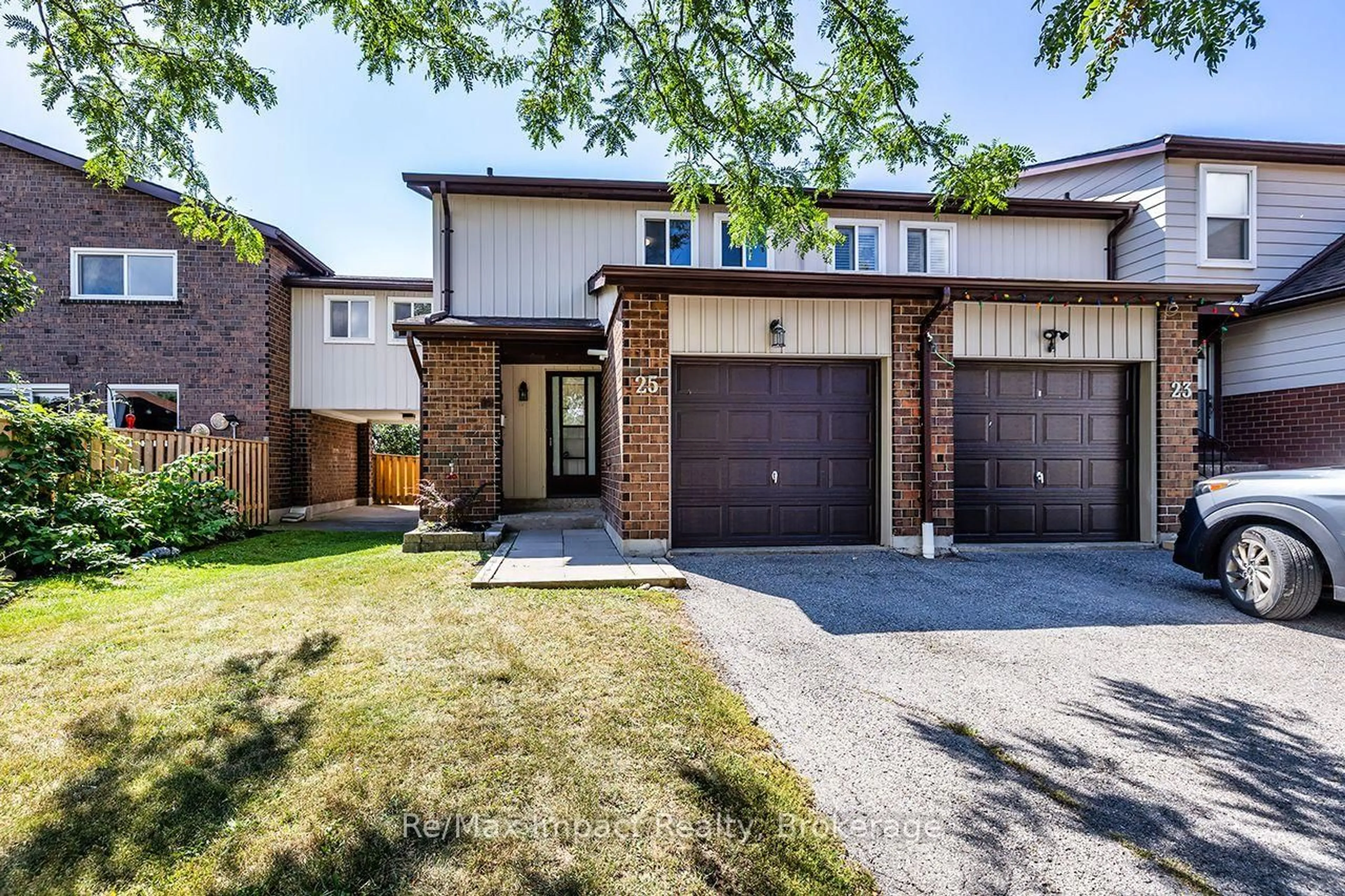 Home with brick exterior material, street for 25 Tompkins Lane, Ajax Ontario L1S 3L7
