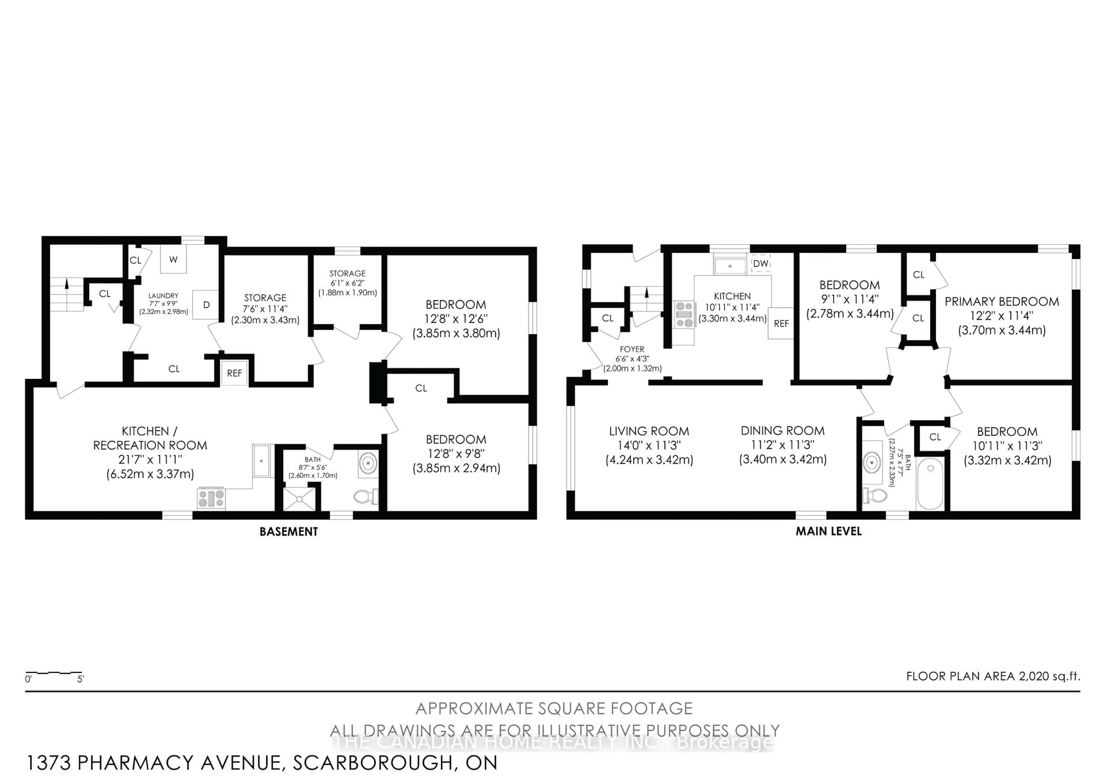 Floor plan for 1373 Pharmacy Ave, Toronto Ontario M1R 2J6