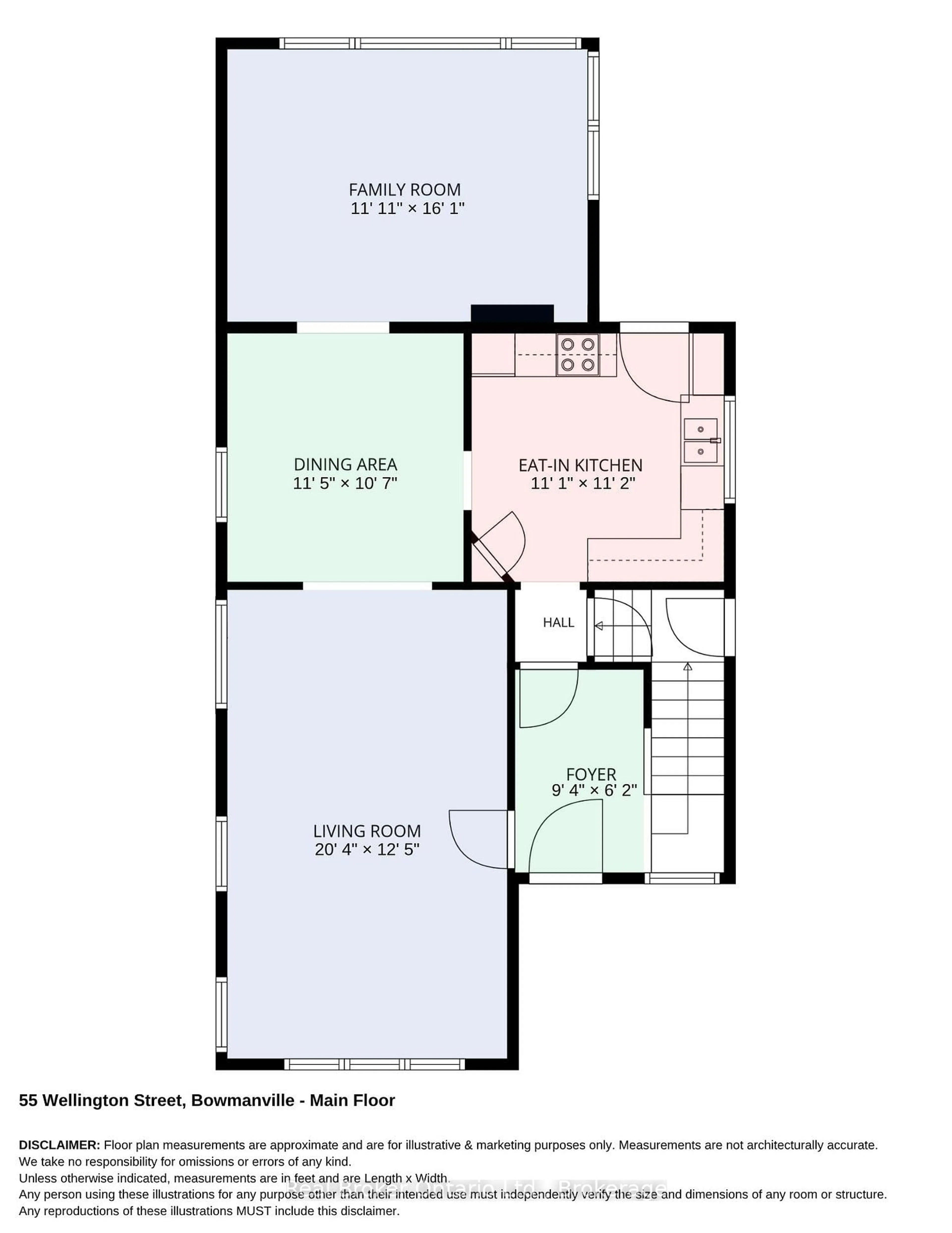Floor plan for 55 Wellington St, Clarington Ontario L1C 1V4