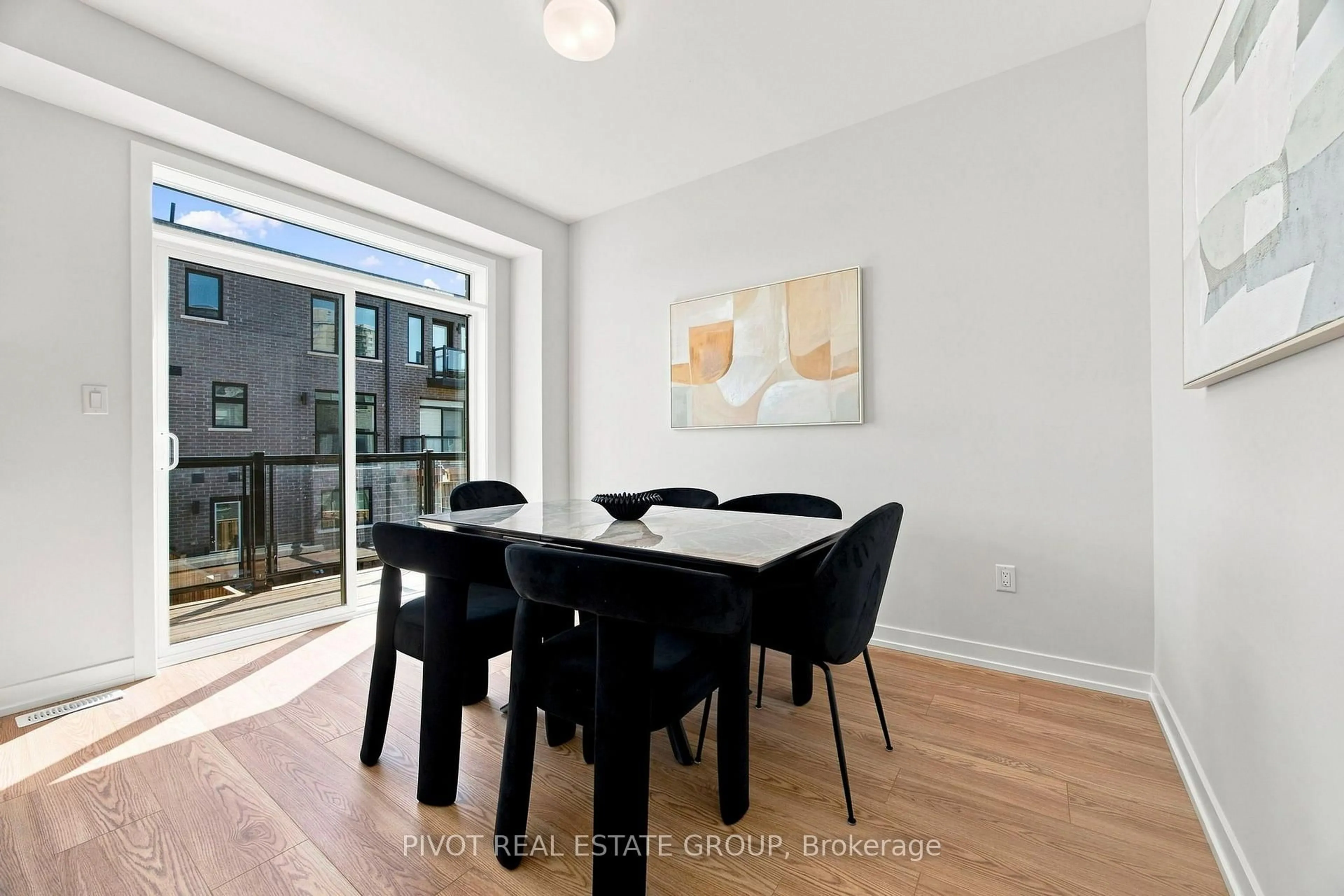 Dining room, wood/laminate floor for 120 Danielle Moore Circ, Toronto Ontario M1P 0G9