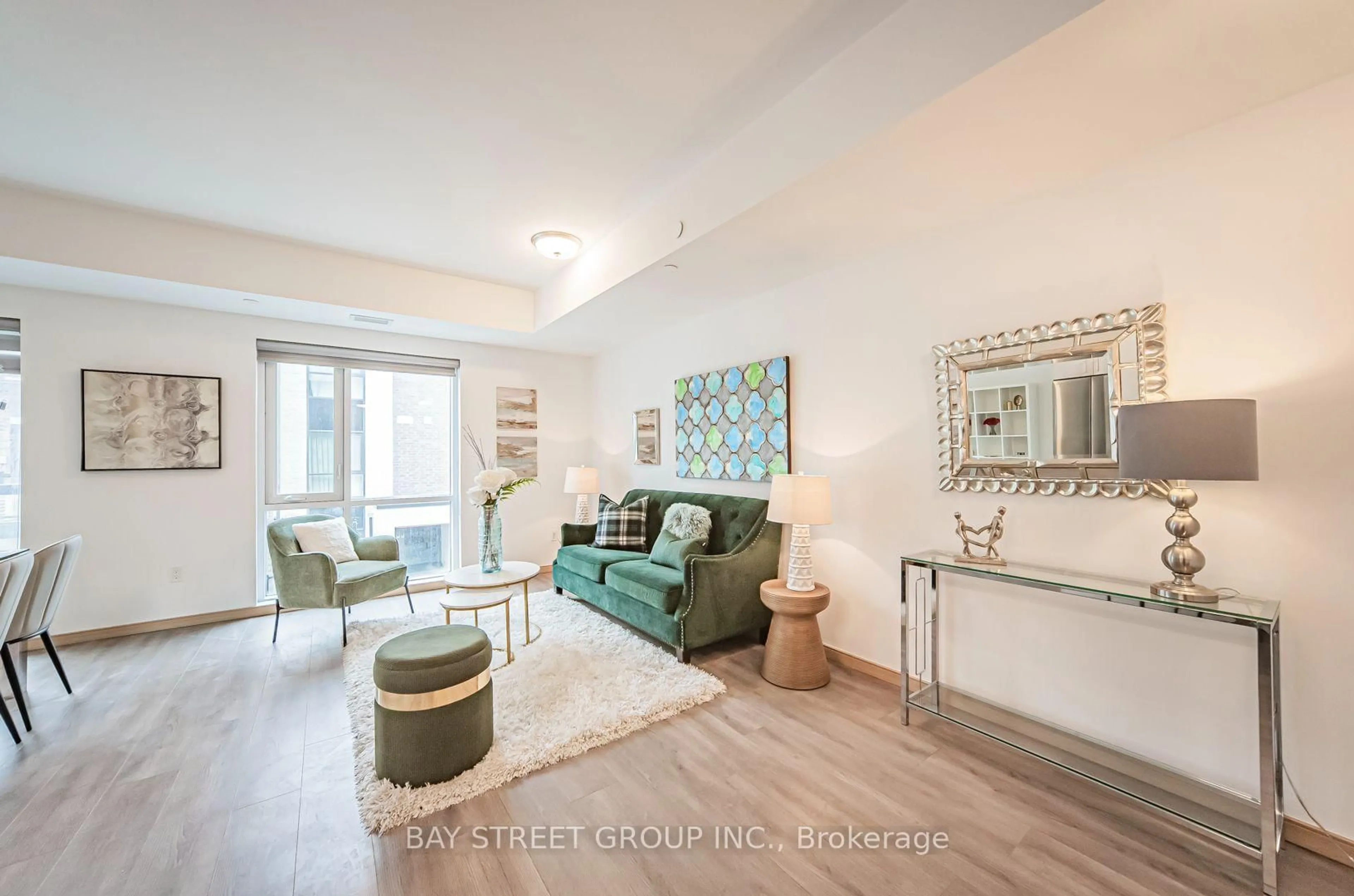 Living room with furniture, unknown for 50 Morecambe Gate #B308, Toronto Ontario M1W 0A9