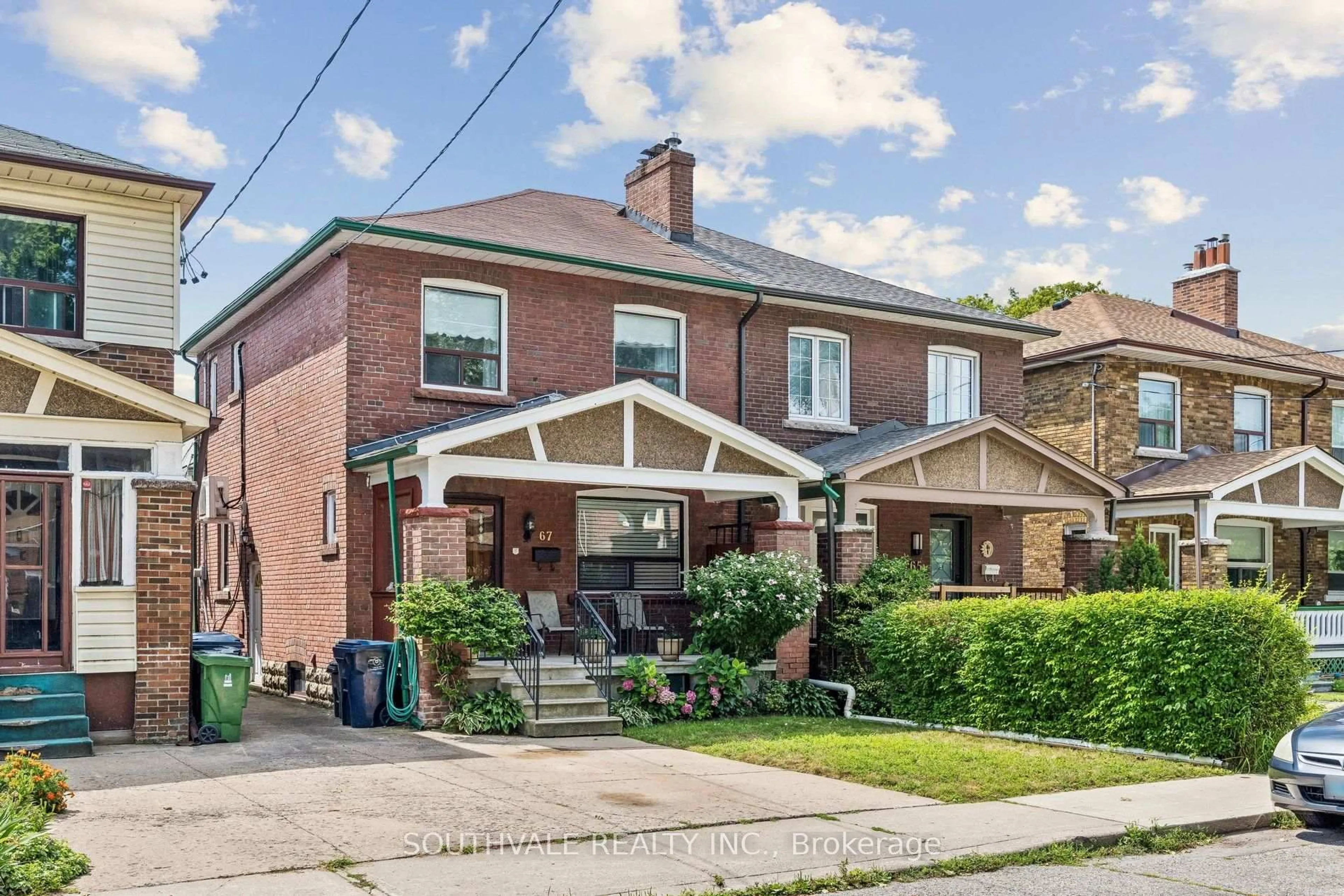 Home with brick exterior material, street for 67 Kings Park Blvd, Toronto Ontario M4J 2B9