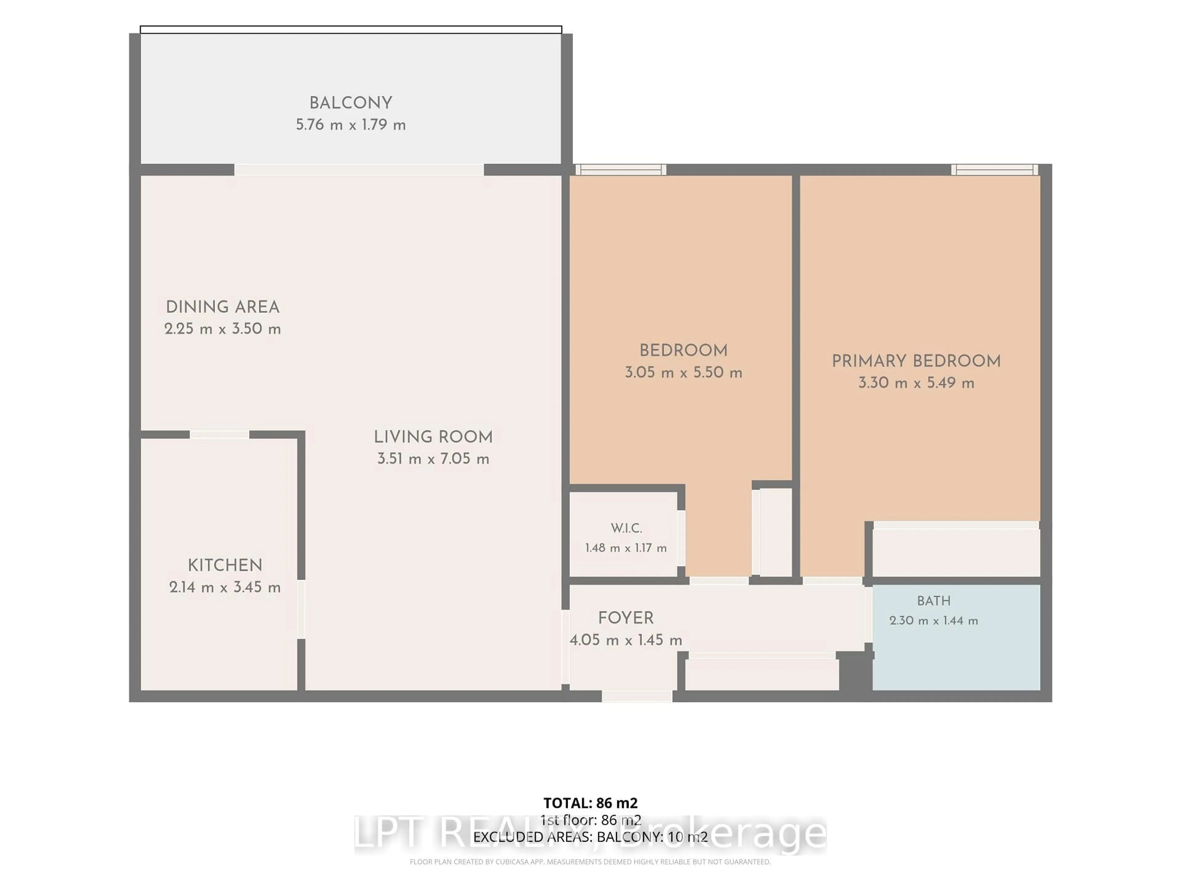 Floor plan for 5 Massey Sq #2811, Toronto Ontario M4C 5L6