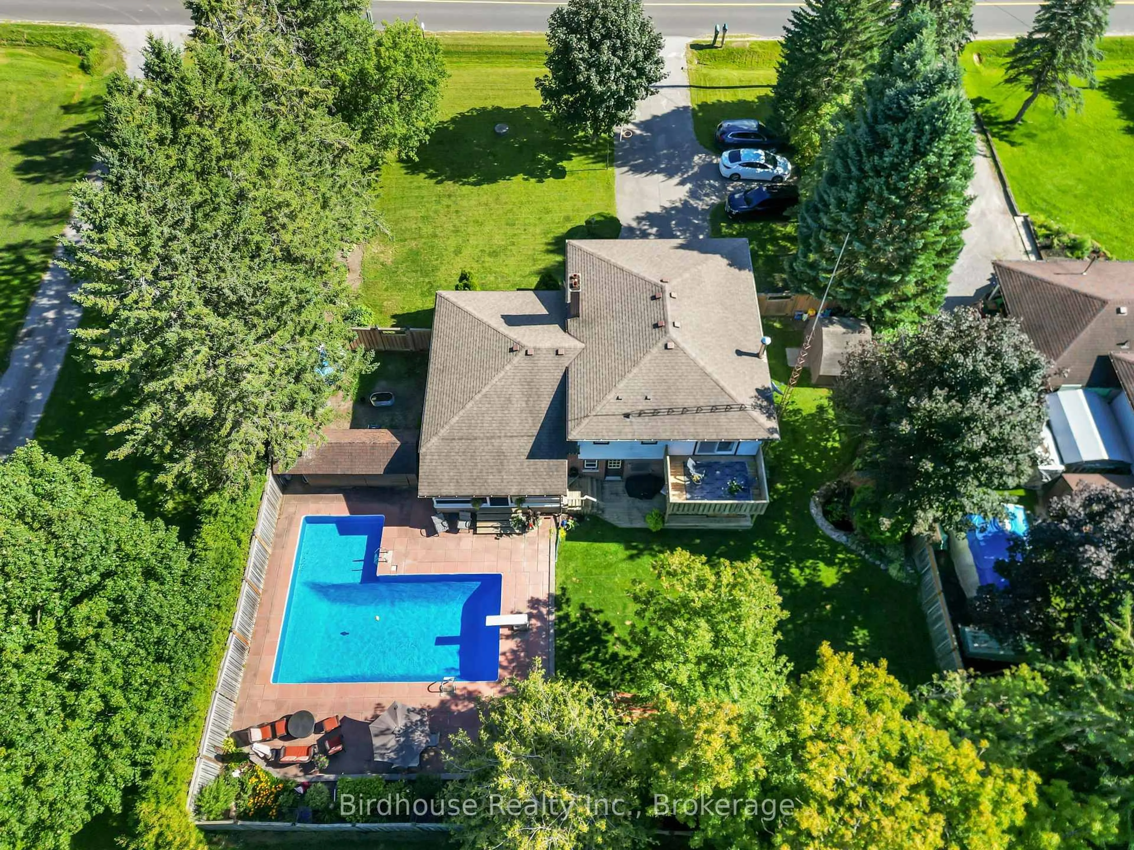 A pic from outside/outdoor area/front of a property/back of a property/a pic from drone, street for 3434 Concession Road 4, Clarington Ontario L0B 1M0