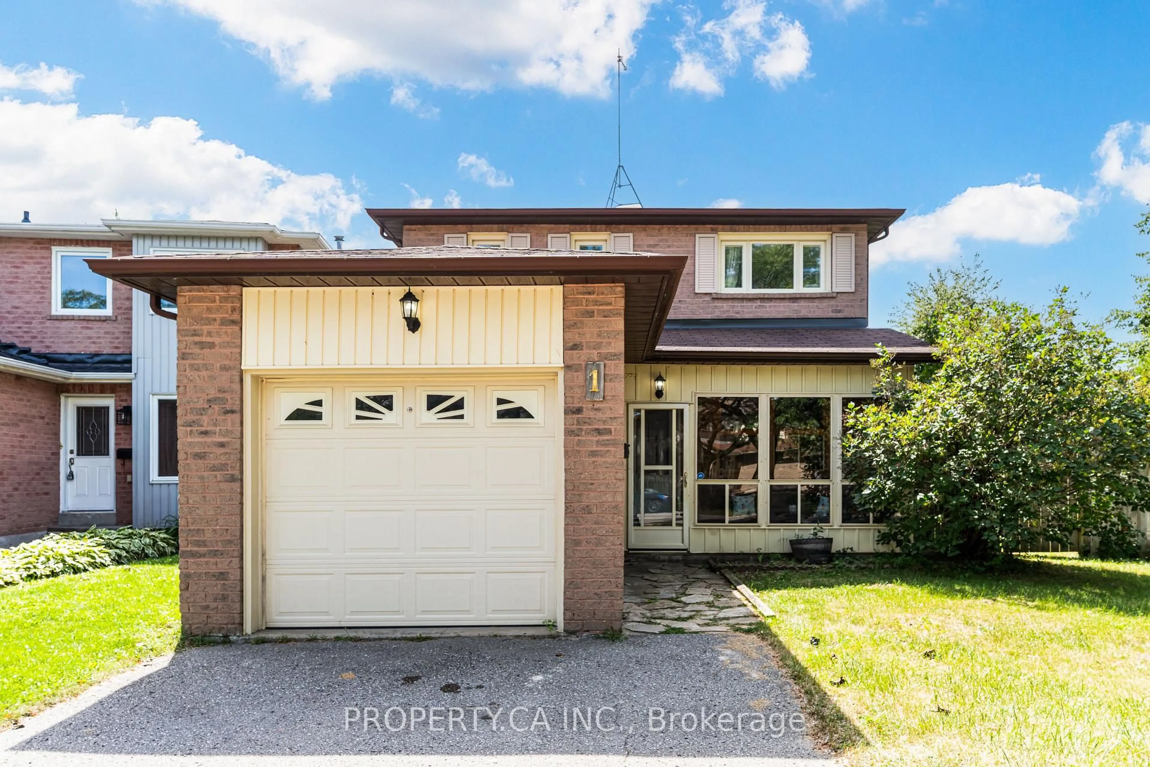 Home with brick exterior material, street for 1 Latham Crt, Ajax Ontario L1S 4B5