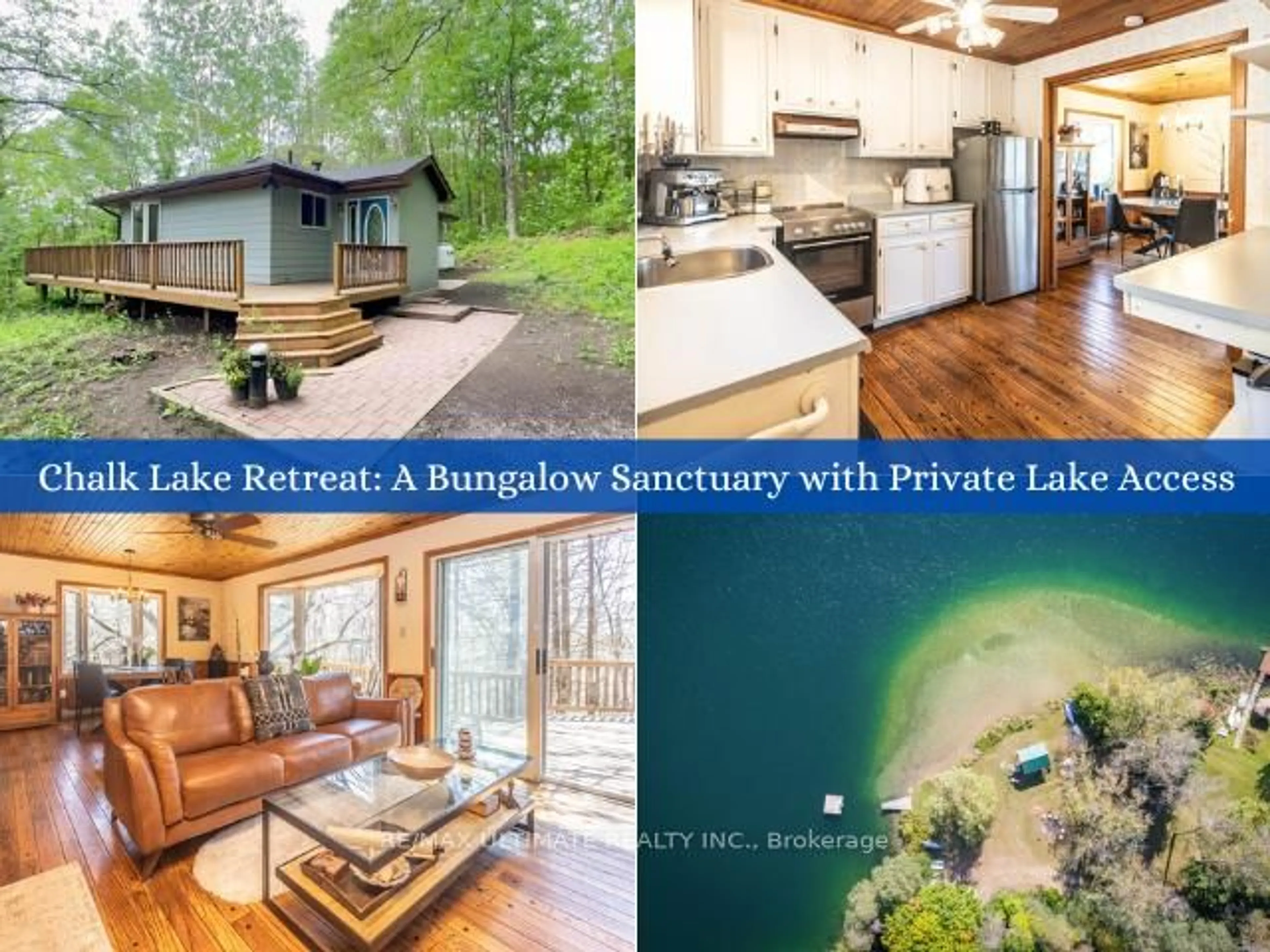 A pic from outside/outdoor area/front of a property/back of a property/a pic from drone, water/lake/river/ocean view for 63 Sumac Lane, Scugog Ontario L9L 2C3