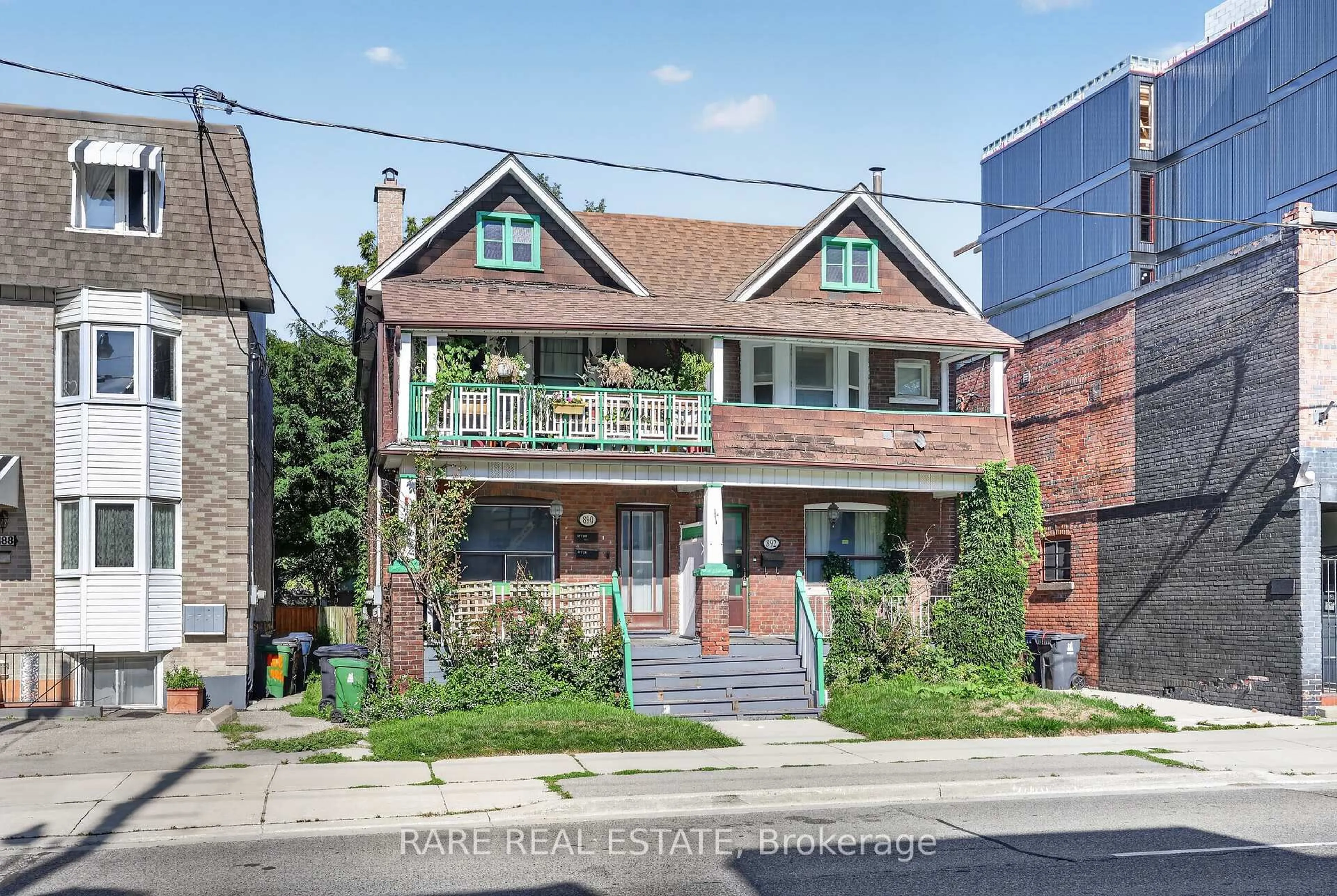 Home with brick exterior material, street for 890 & 892 Broadview Ave, Toronto Ontario M4K 2R1