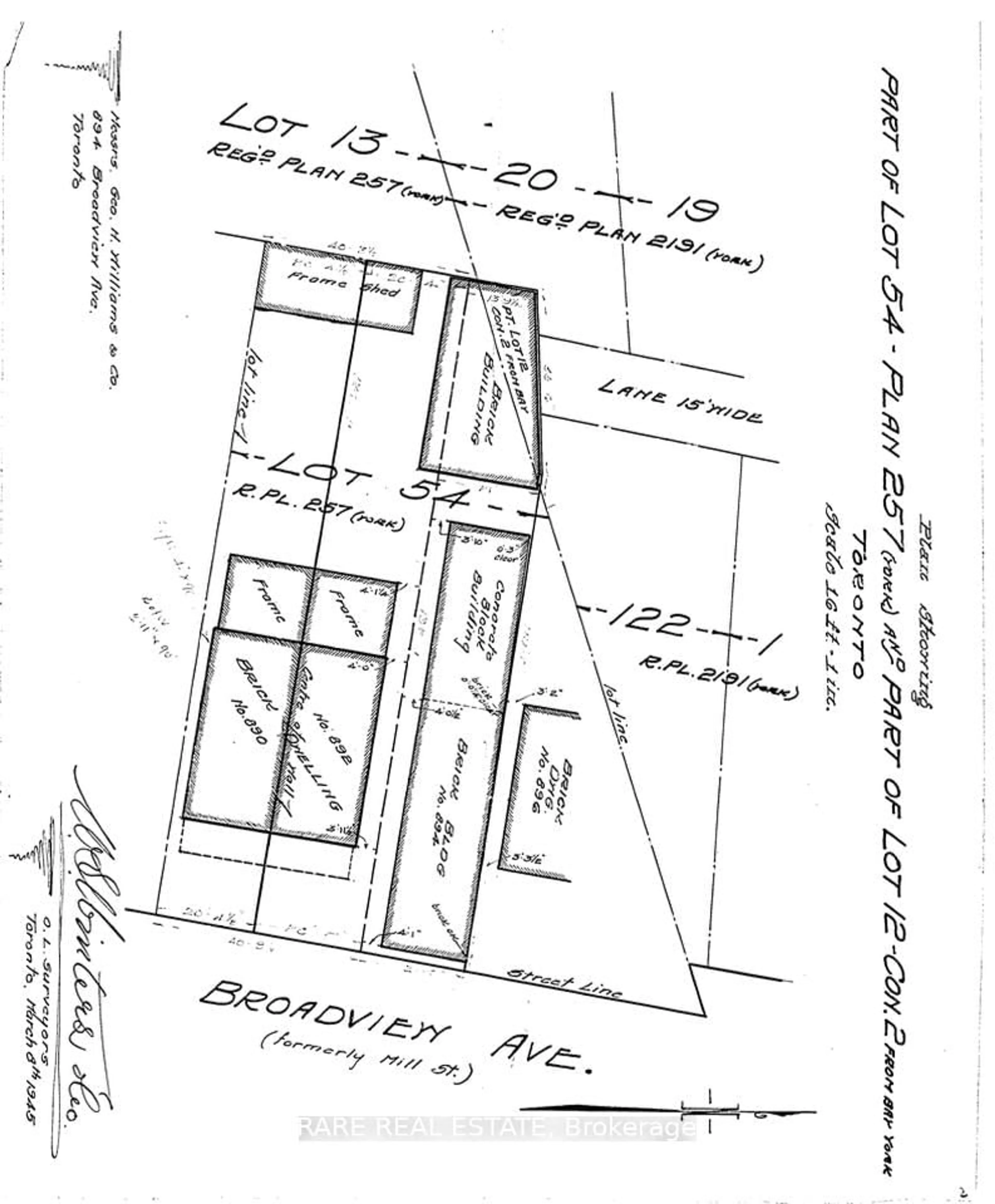 Floor plan for 890 & 892 Broadview Ave, Toronto Ontario M4K 2R1