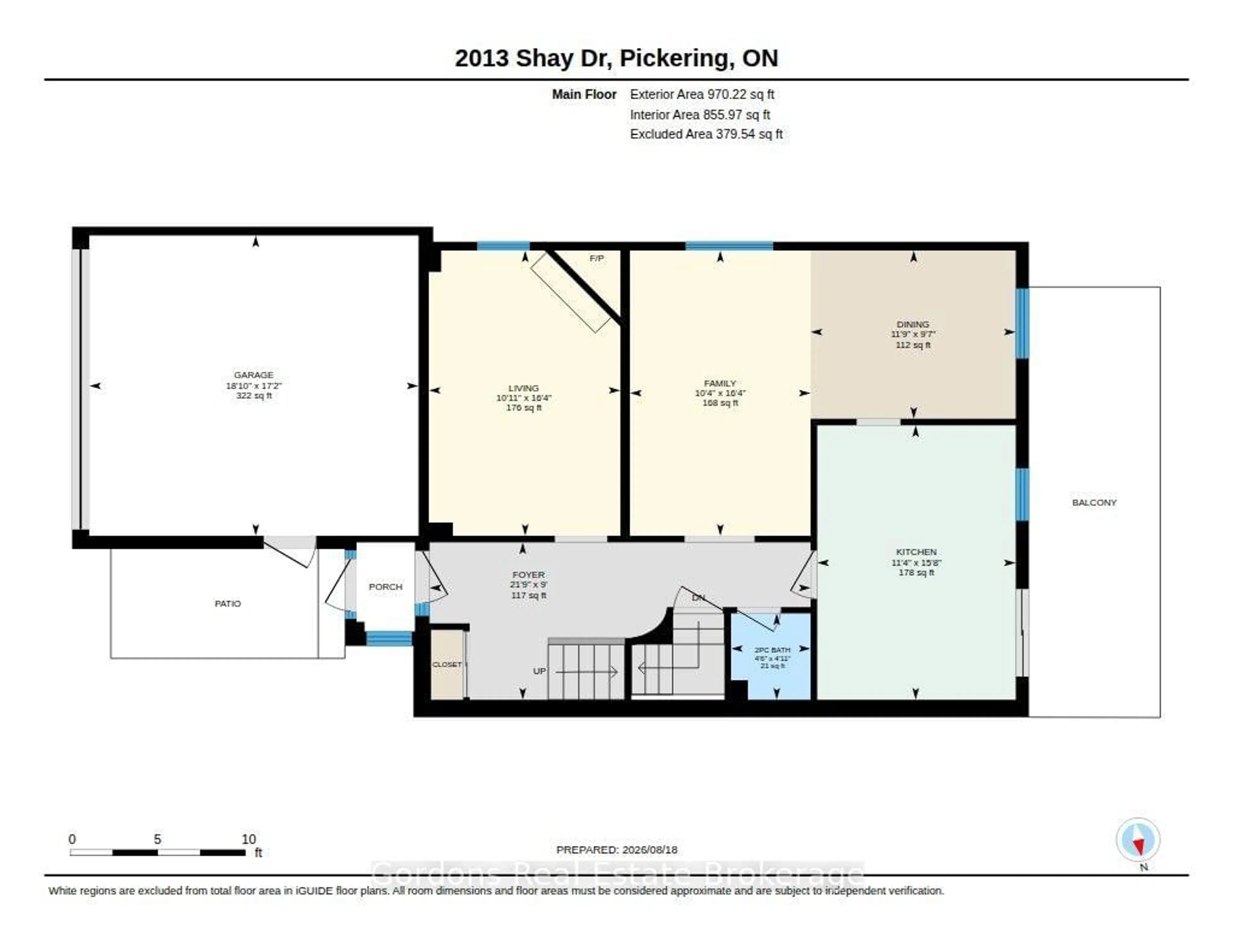 Floor plan for 2013 Shay Dr, Pickering Ontario L1X 1Y1
