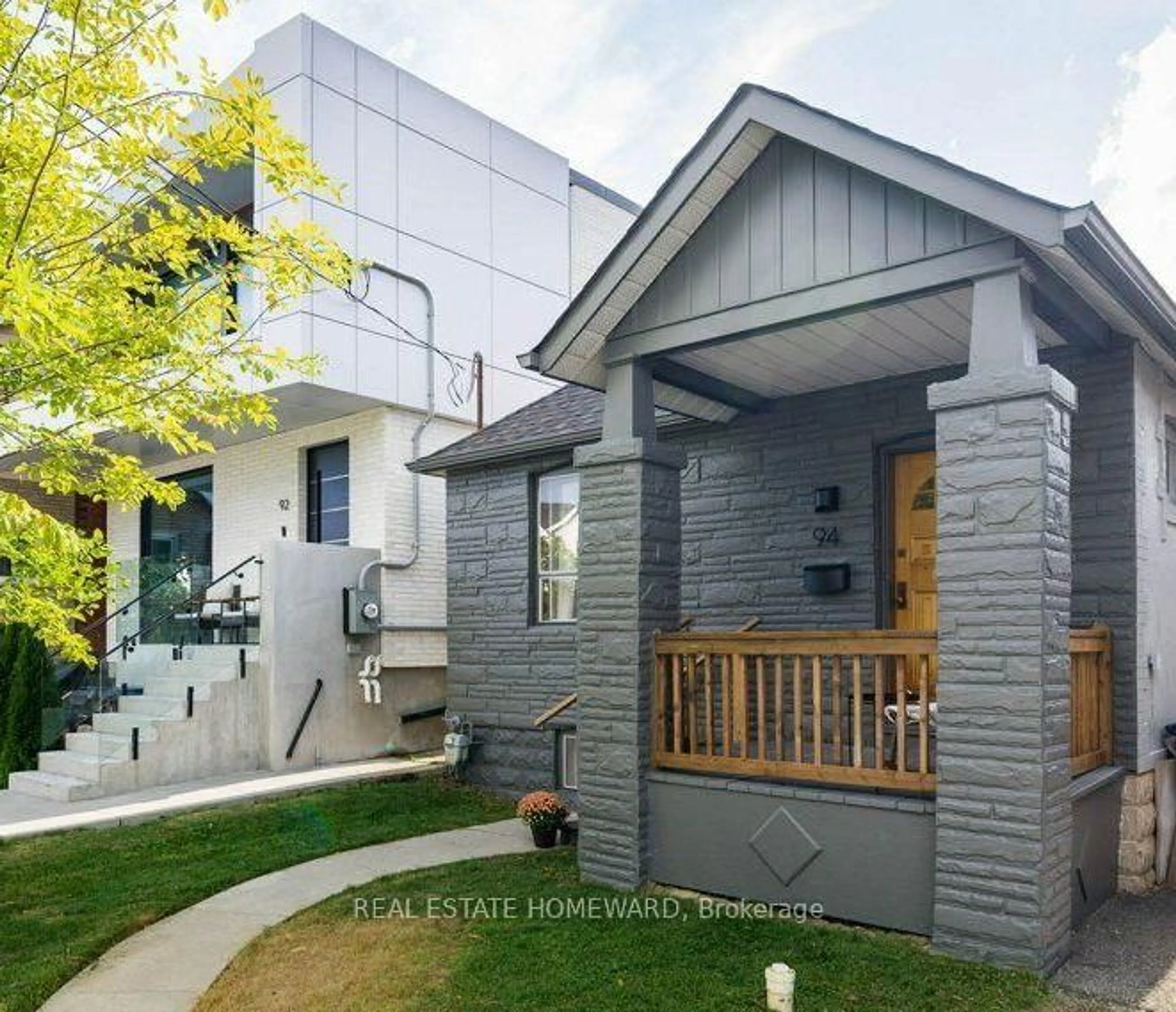 Home with vinyl exterior material, street for 94 Wiley Ave, Toronto Ontario M4J 3W6