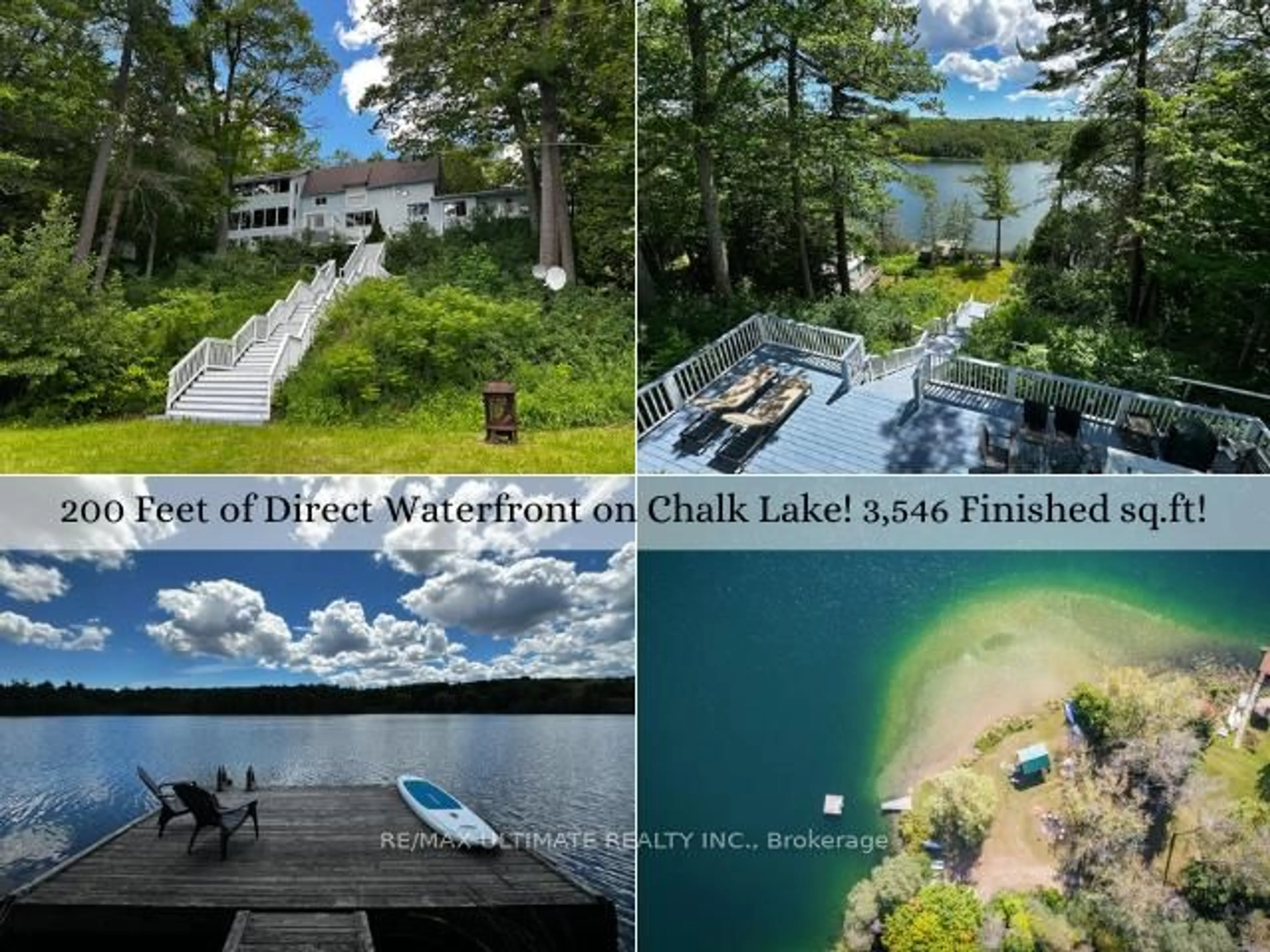 A pic from outside/outdoor area/front of a property/back of a property/a pic from drone, water/lake/river/ocean view for 44 Chalk Lake Rd, Scugog Ontario N4L 1W5
