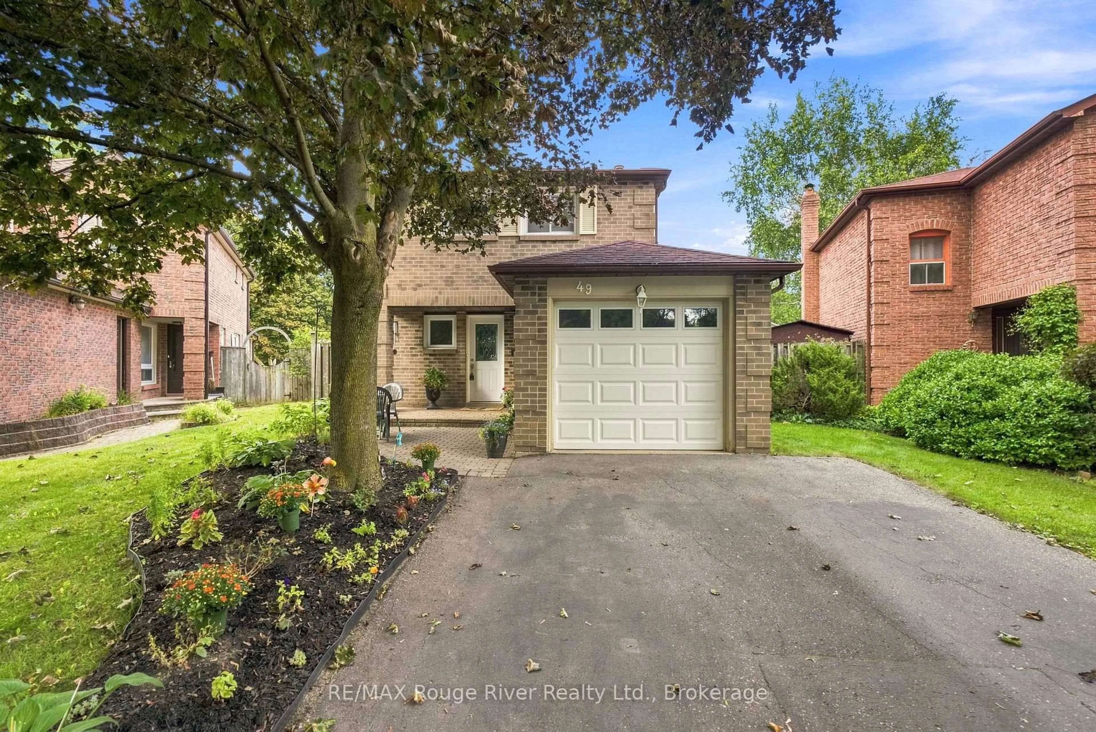 Home with brick exterior material, street for 49 Fisher Cres, Ajax Ontario L1T 2E8