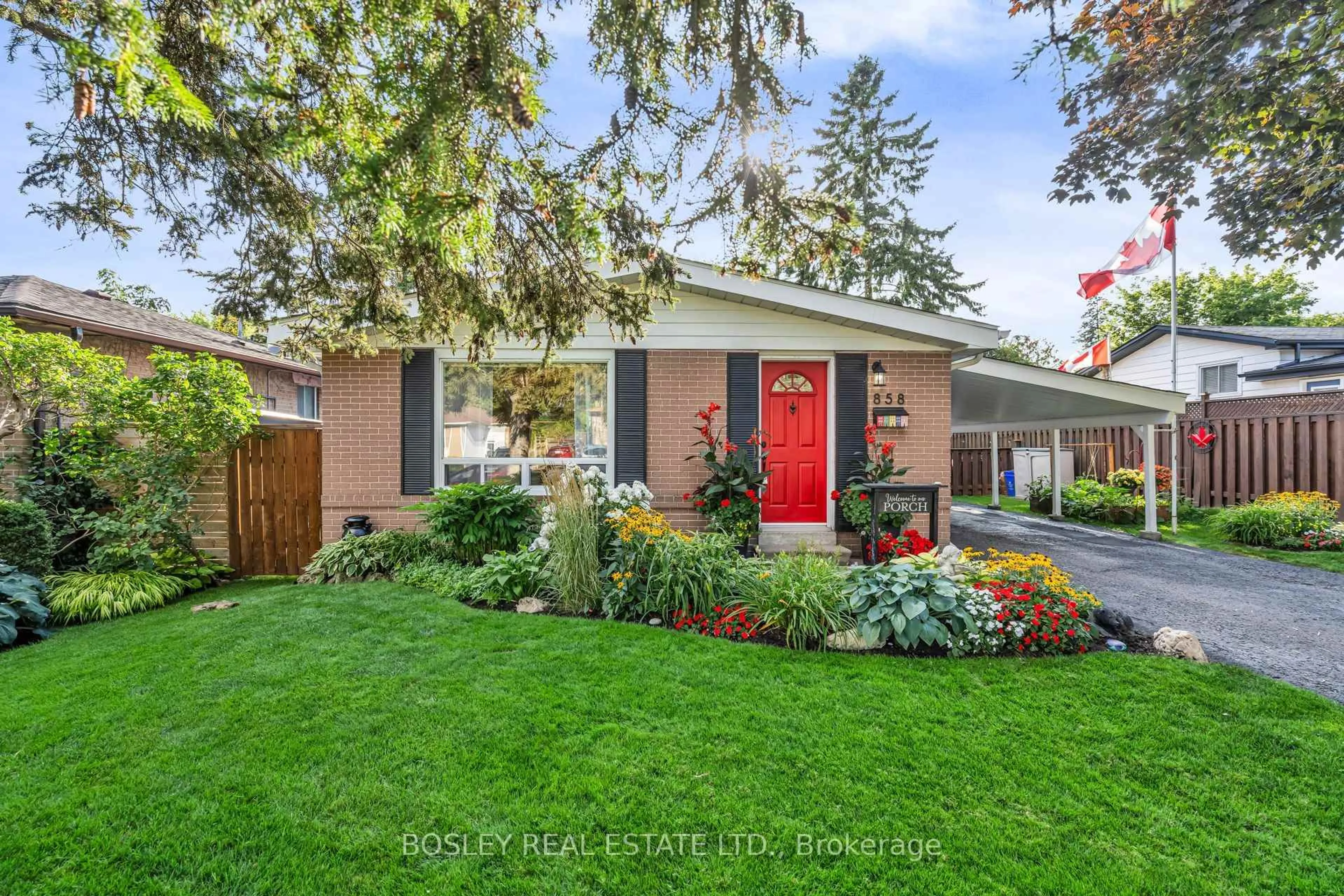 Home with brick exterior material, street for 858 Modlin Rd, Pickering Ontario L1W 1V7