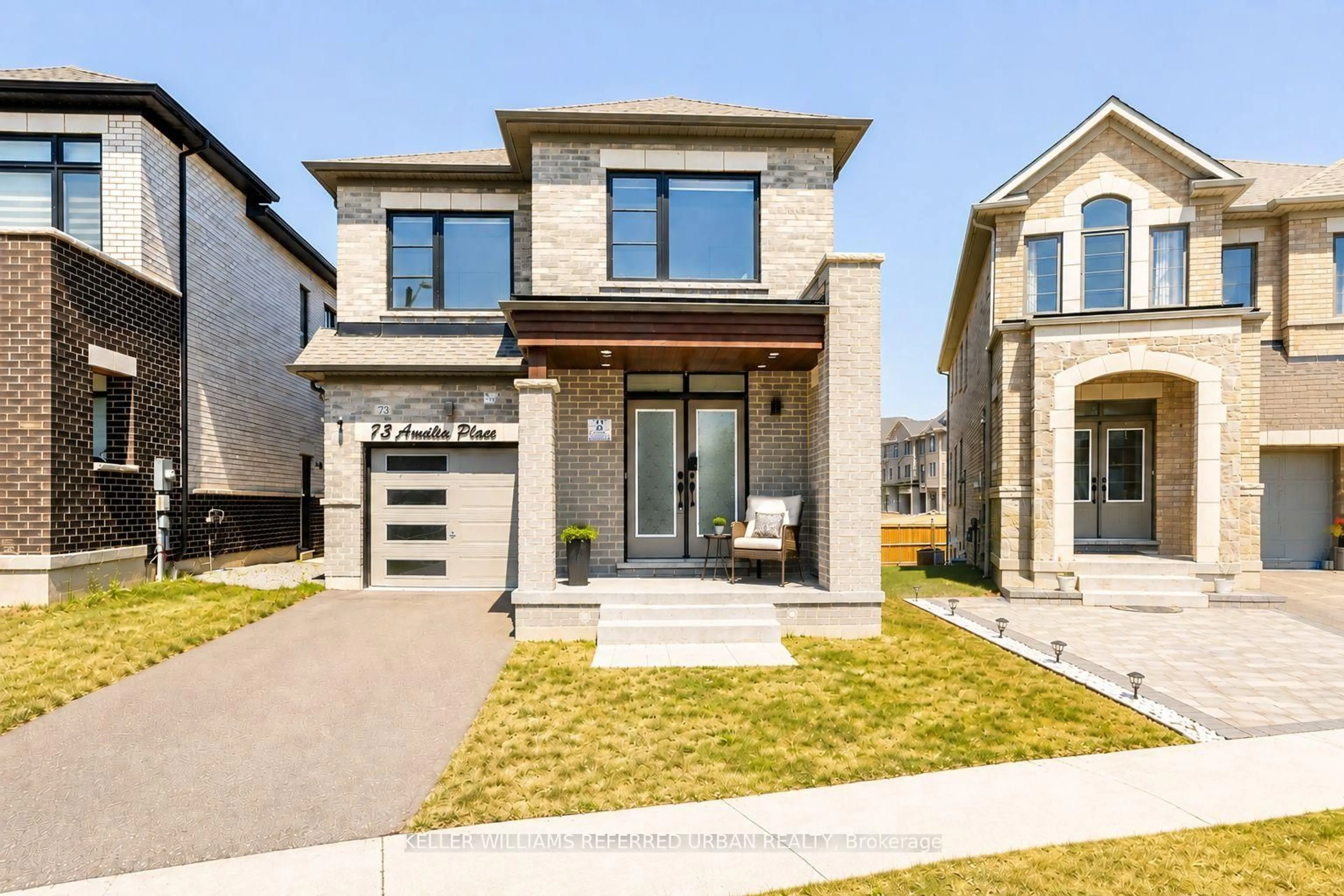 Home with brick exterior material, street for 73 Armilia Pl, Whitby Ontario L1P 0P7