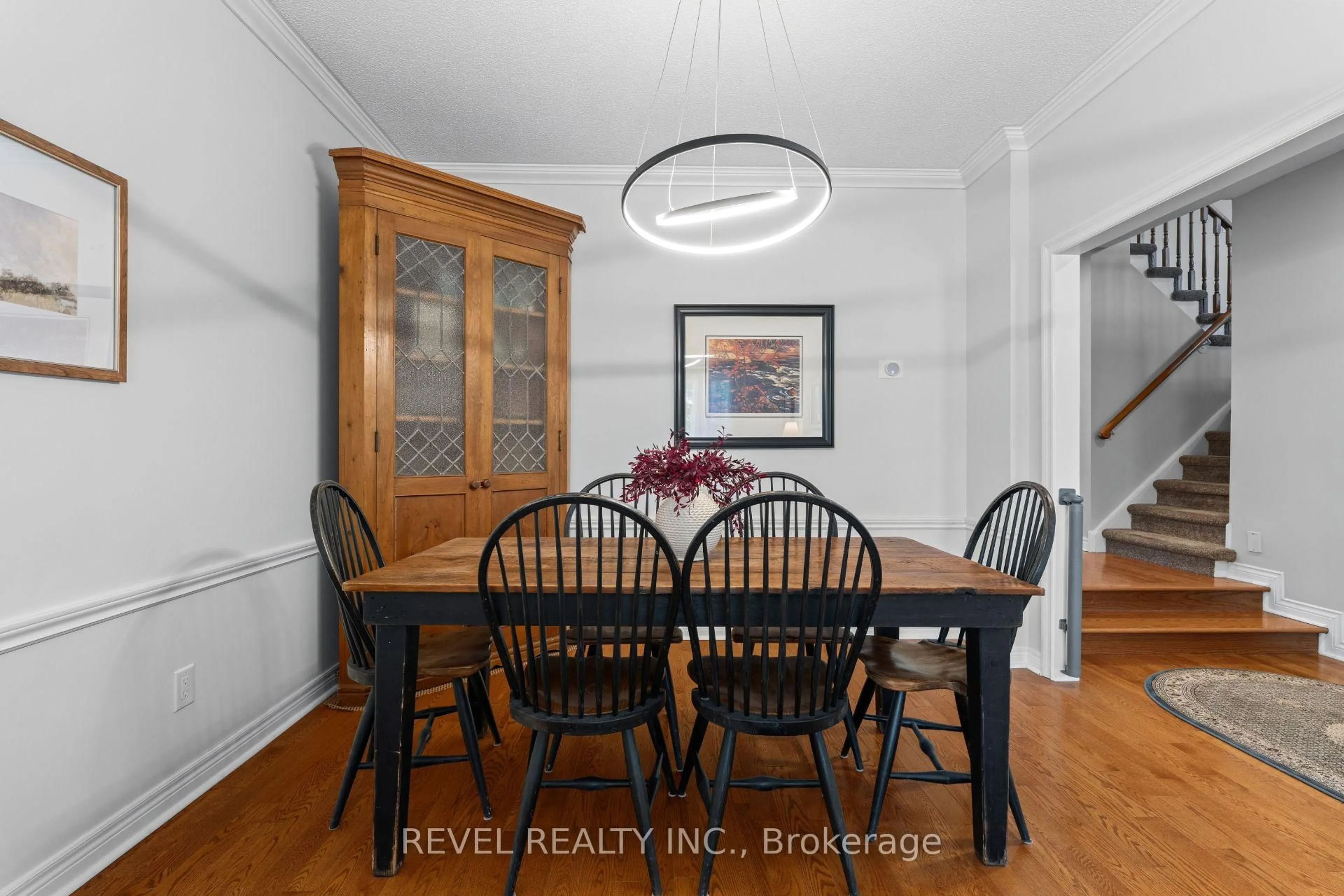 Dining room, wood/laminate floor for 1610 Heathside Cres, Pickering Ontario L1V 5W7