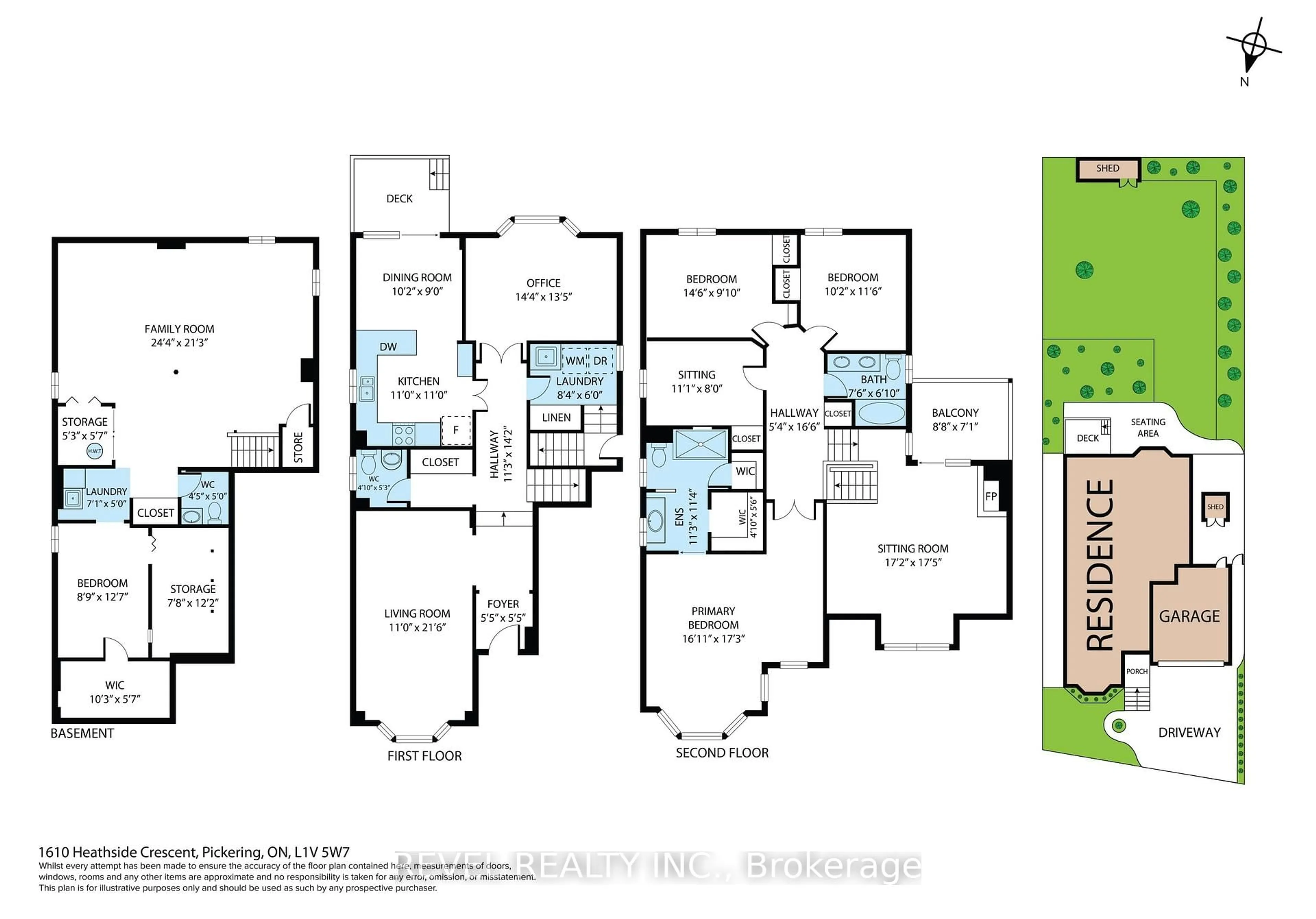 Floor plan for 1610 Heathside Cres, Pickering Ontario L1V 5W7