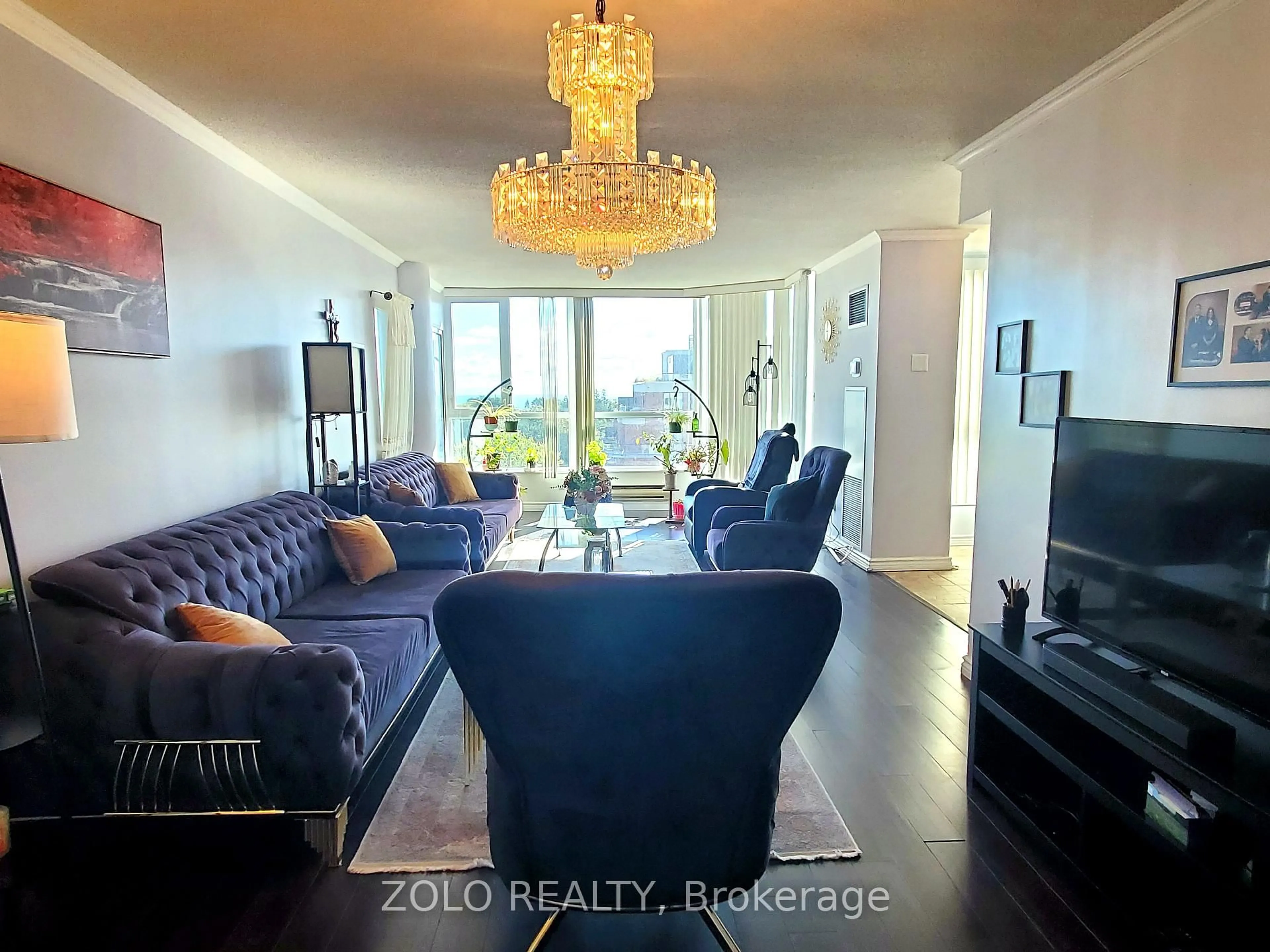 Living room with furniture, unknown for 3233 Eglinton Ave #805, Toronto Ontario M1J 3N6