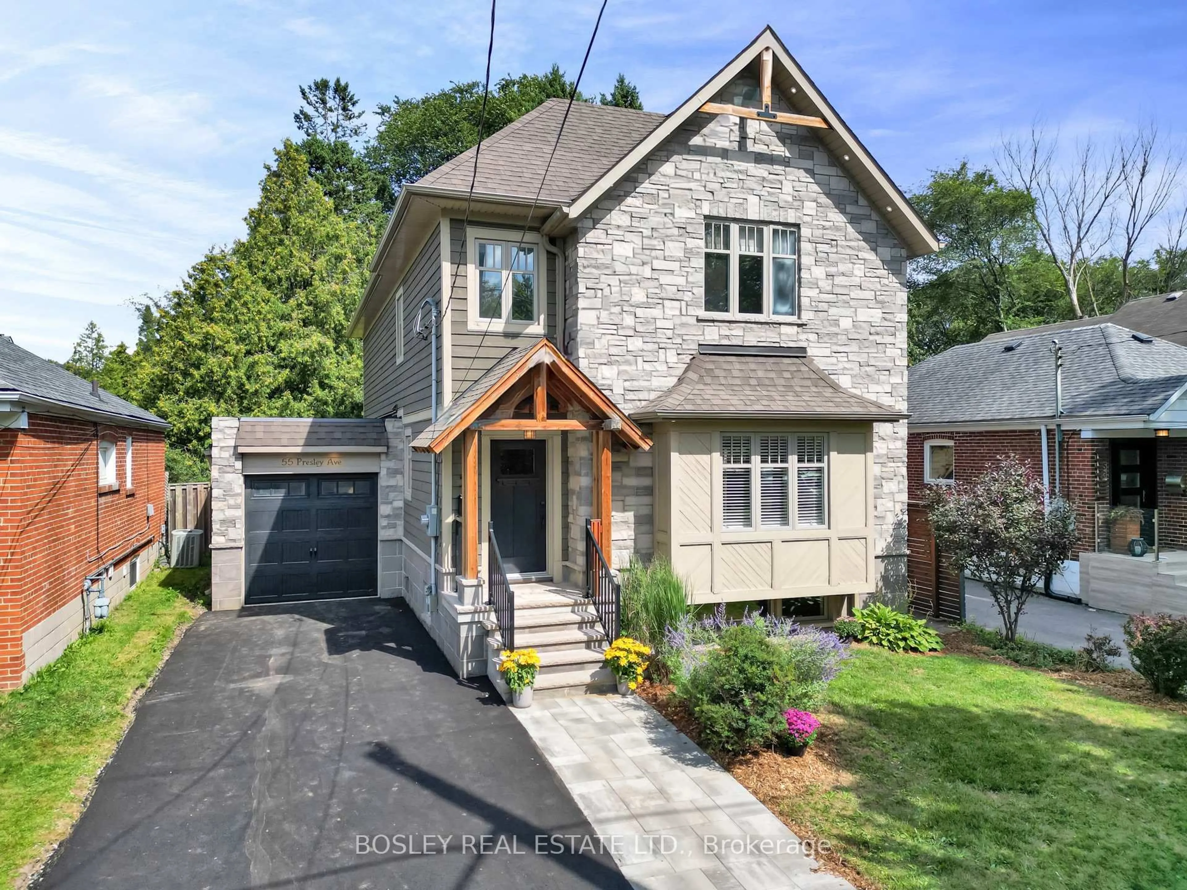 Home with brick exterior material, street for 55 Presley Ave, Toronto Ontario M1L 3P4