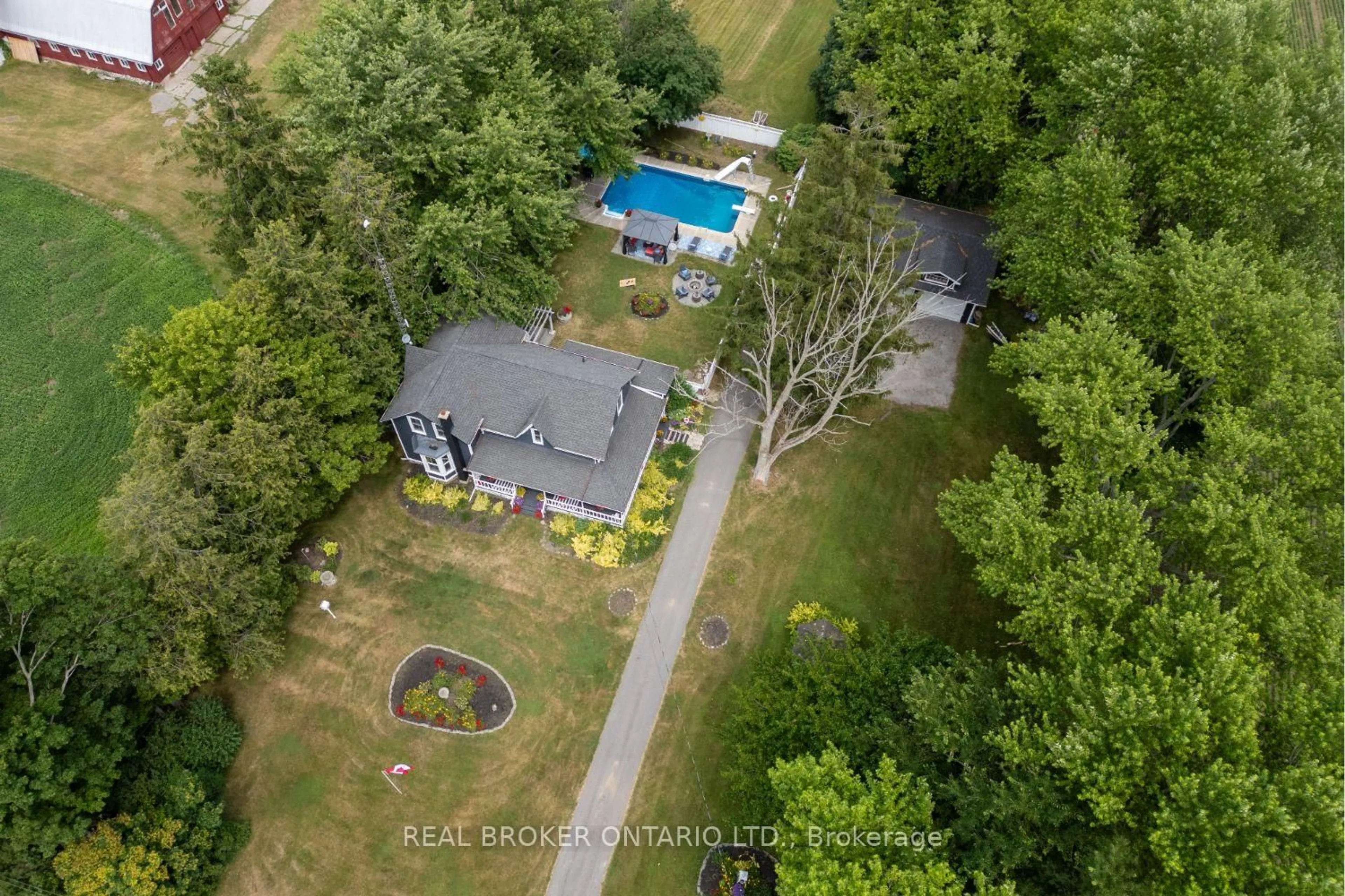 A pic from outside/outdoor area/front of a property/back of a property/a pic from drone, water/lake/river/ocean view for 4553 Solina Rd, Clarington Ontario L0B 1J0