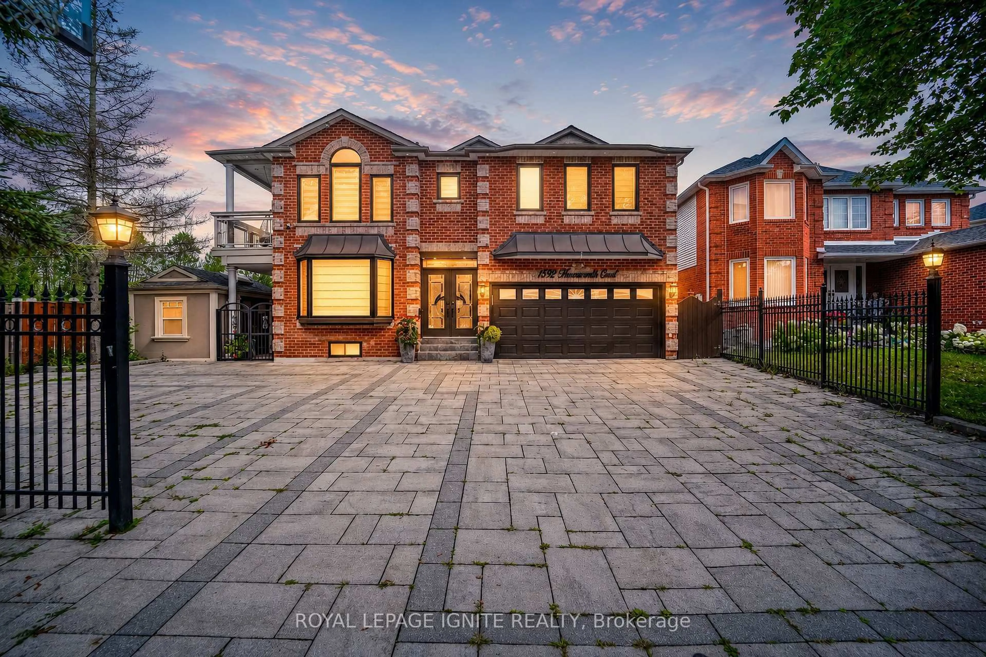 Home with brick exterior material, street for 1592 Harrowsmith Crt, Pickering Ontario L1X 2L9