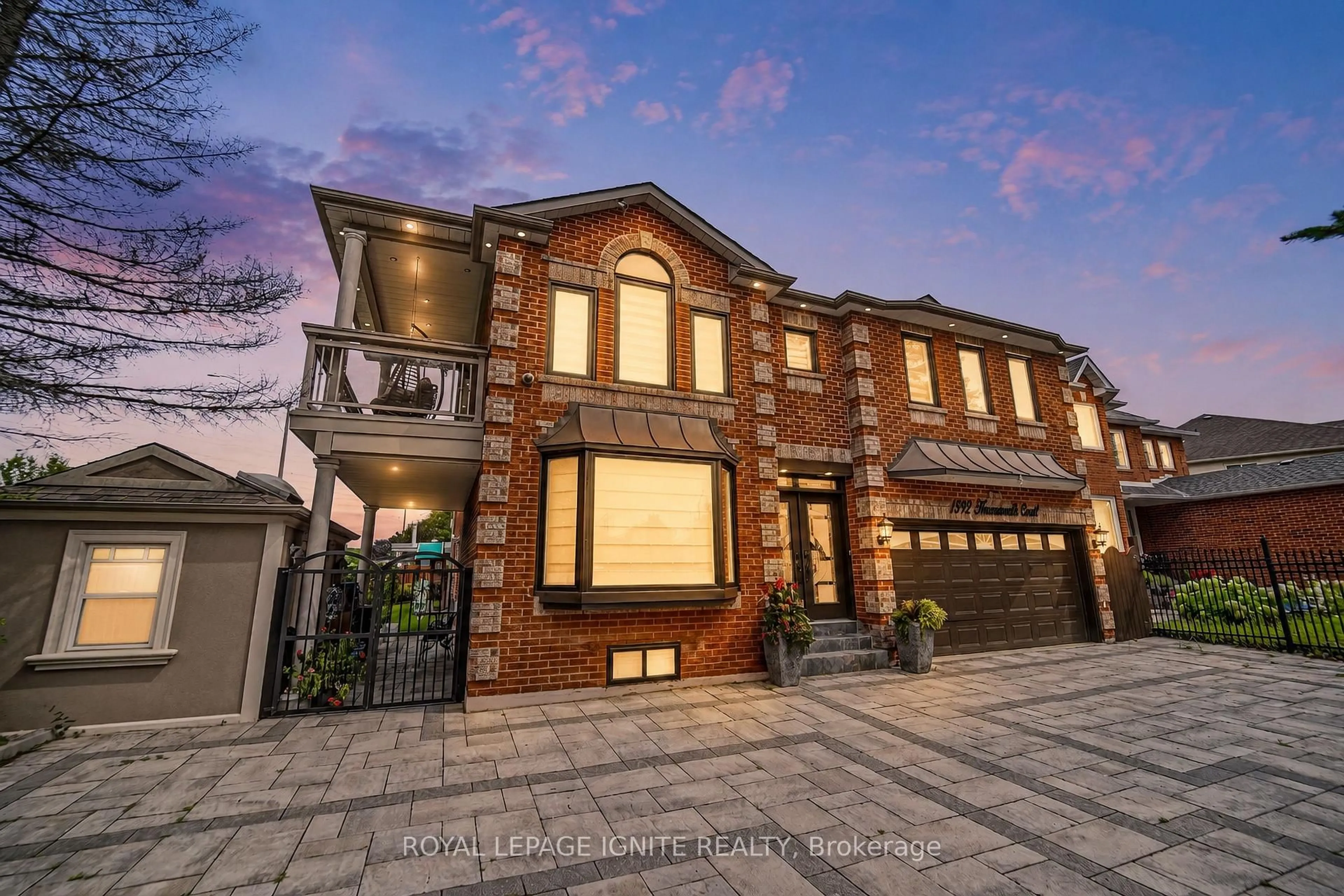 Home with brick exterior material, street for 1592 Harrowsmith Crt, Pickering Ontario L1X 2L9