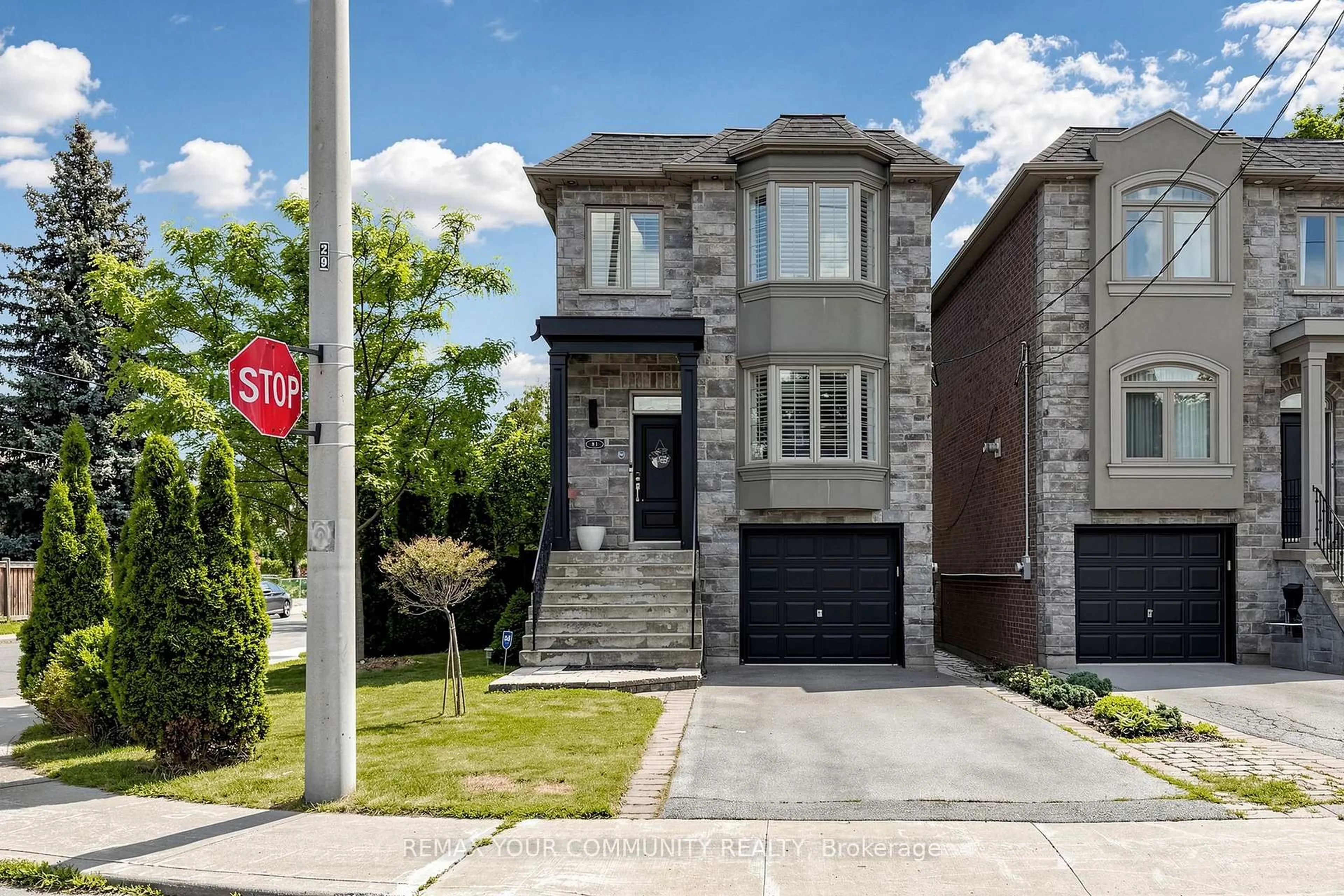Home with brick exterior material, street for 81 Galbraith Ave, Toronto Ontario M4B 2B6