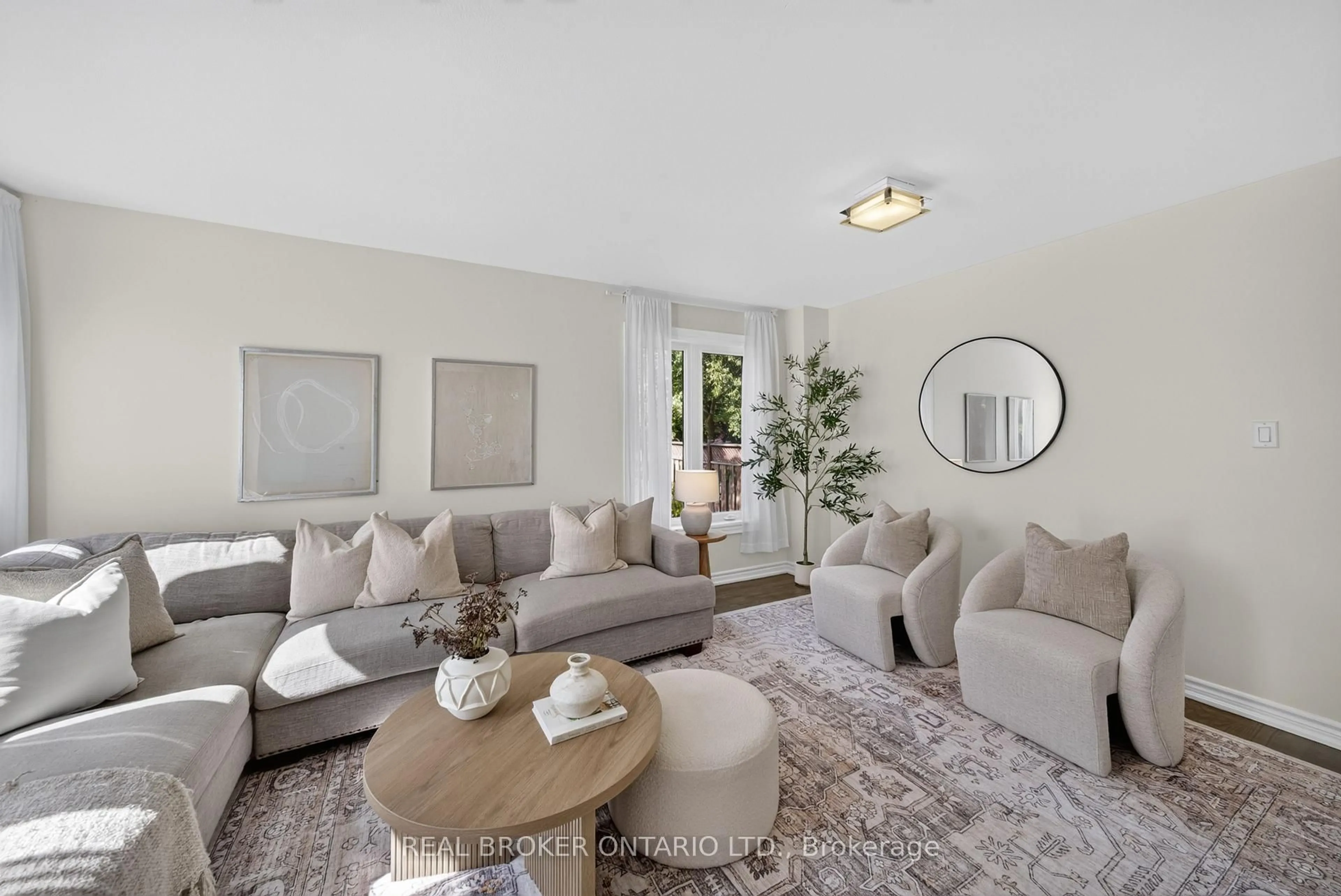 Living room with furniture, unknown for 63 Eric Clarke Dr, Whitby Ontario L1R 2H6