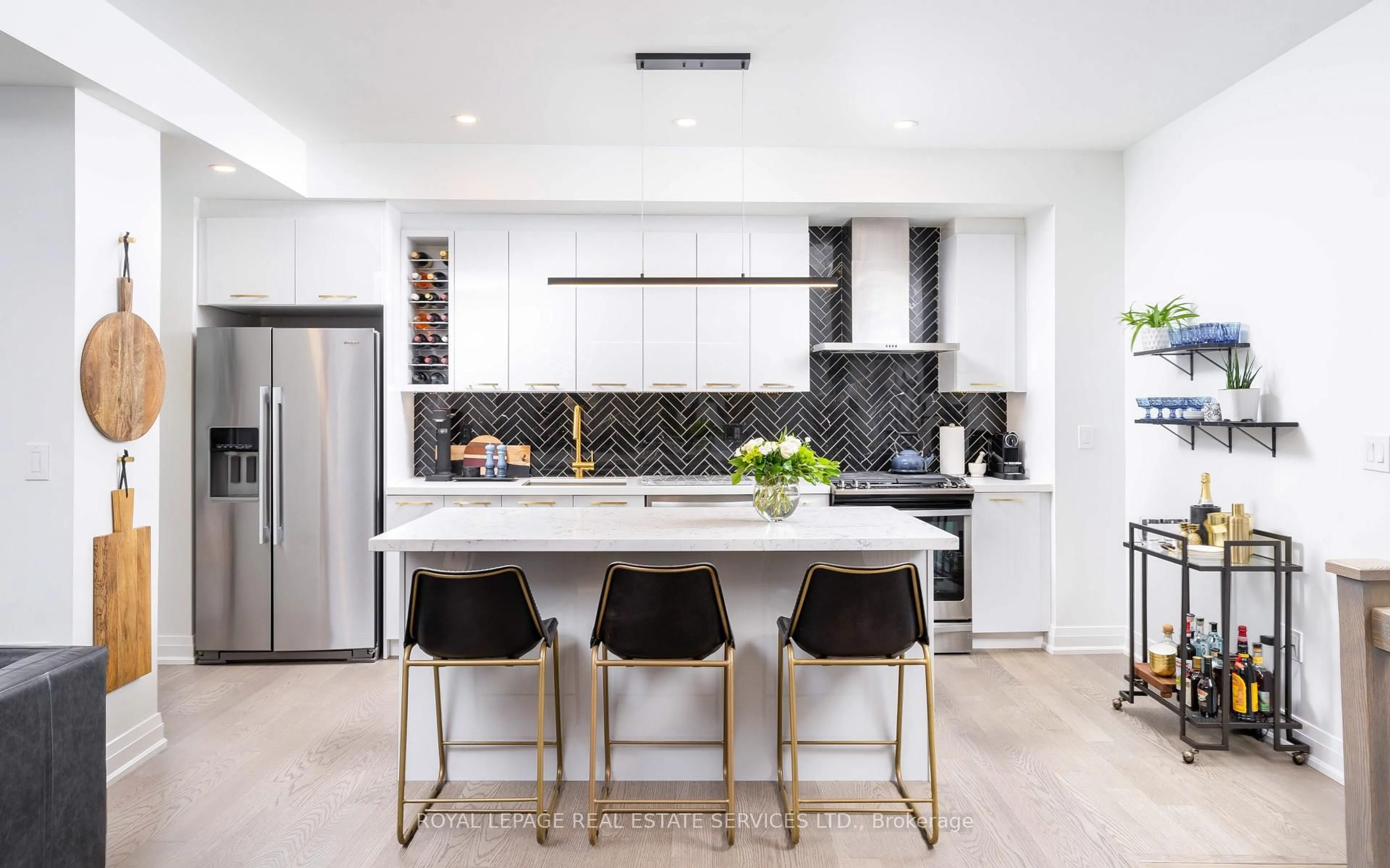 Contemporary kitchen, ceramic/tile floor for 169 Jones Ave #2, Toronto Ontario M4M 3A2