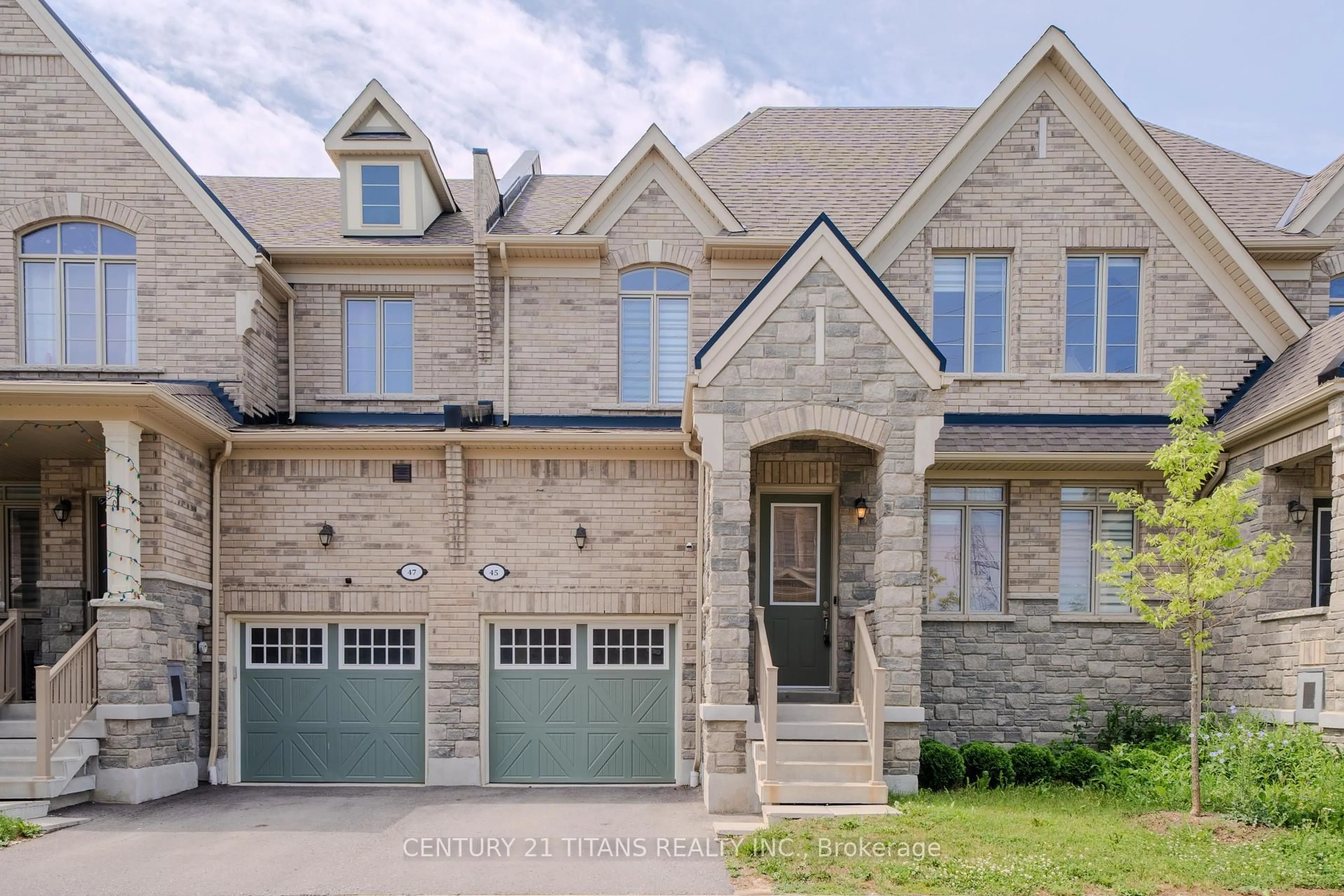 Home with brick exterior material, street for 45 Cachia Lane, Ajax Ontario L1T 0P8