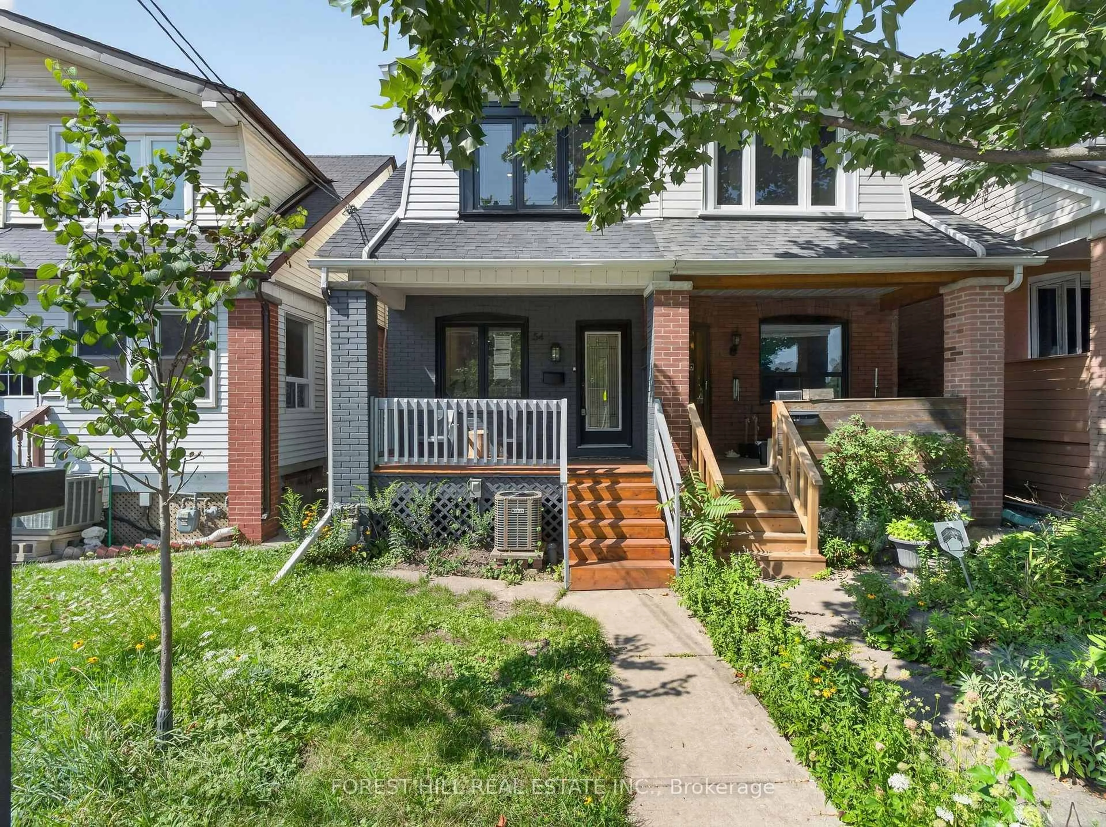 Home with brick exterior material, street for 54 Chatham Ave, Toronto Ontario M4J 1K6