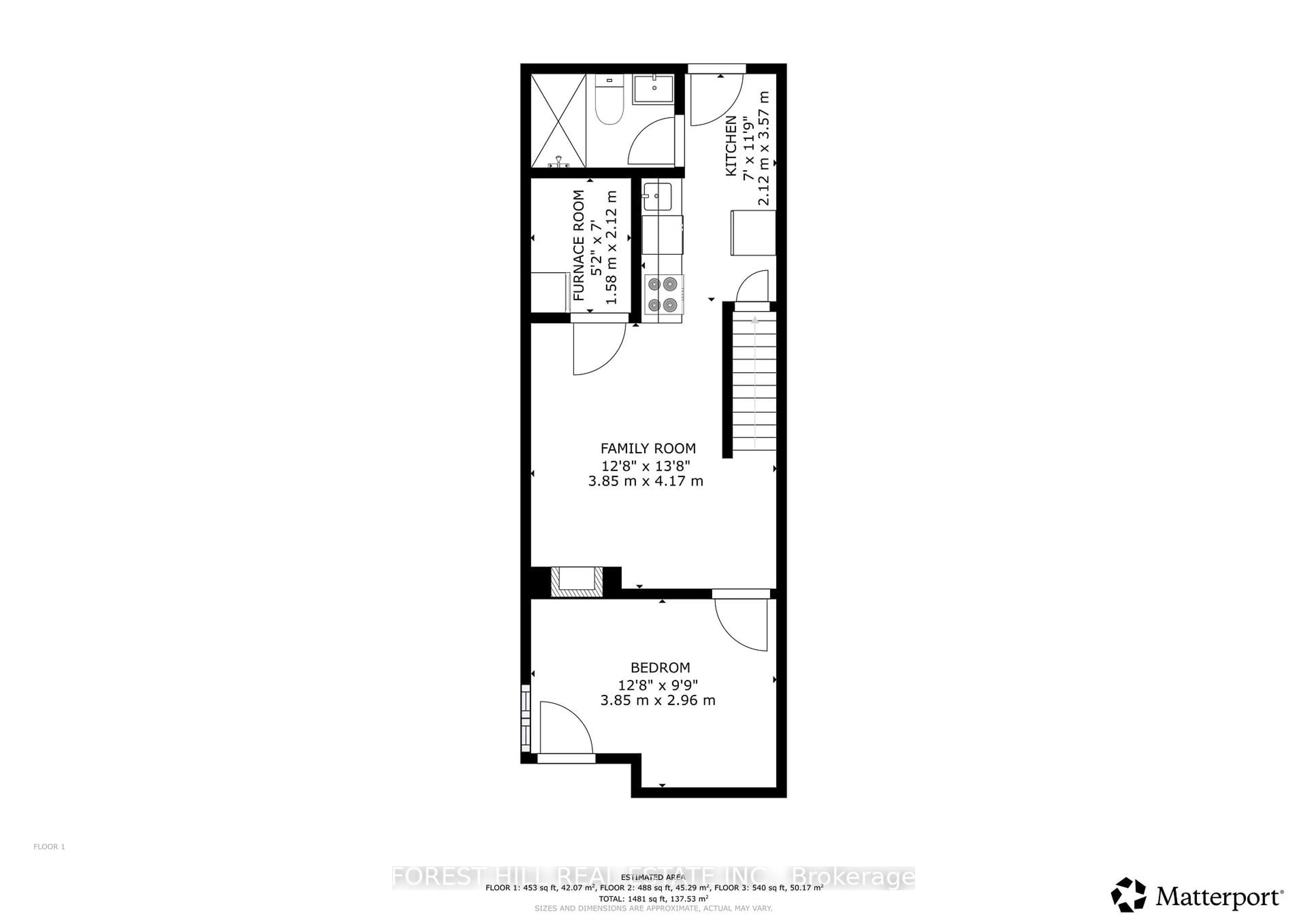 Floor plan for 54 Chatham Ave, Toronto Ontario M4J 1K6