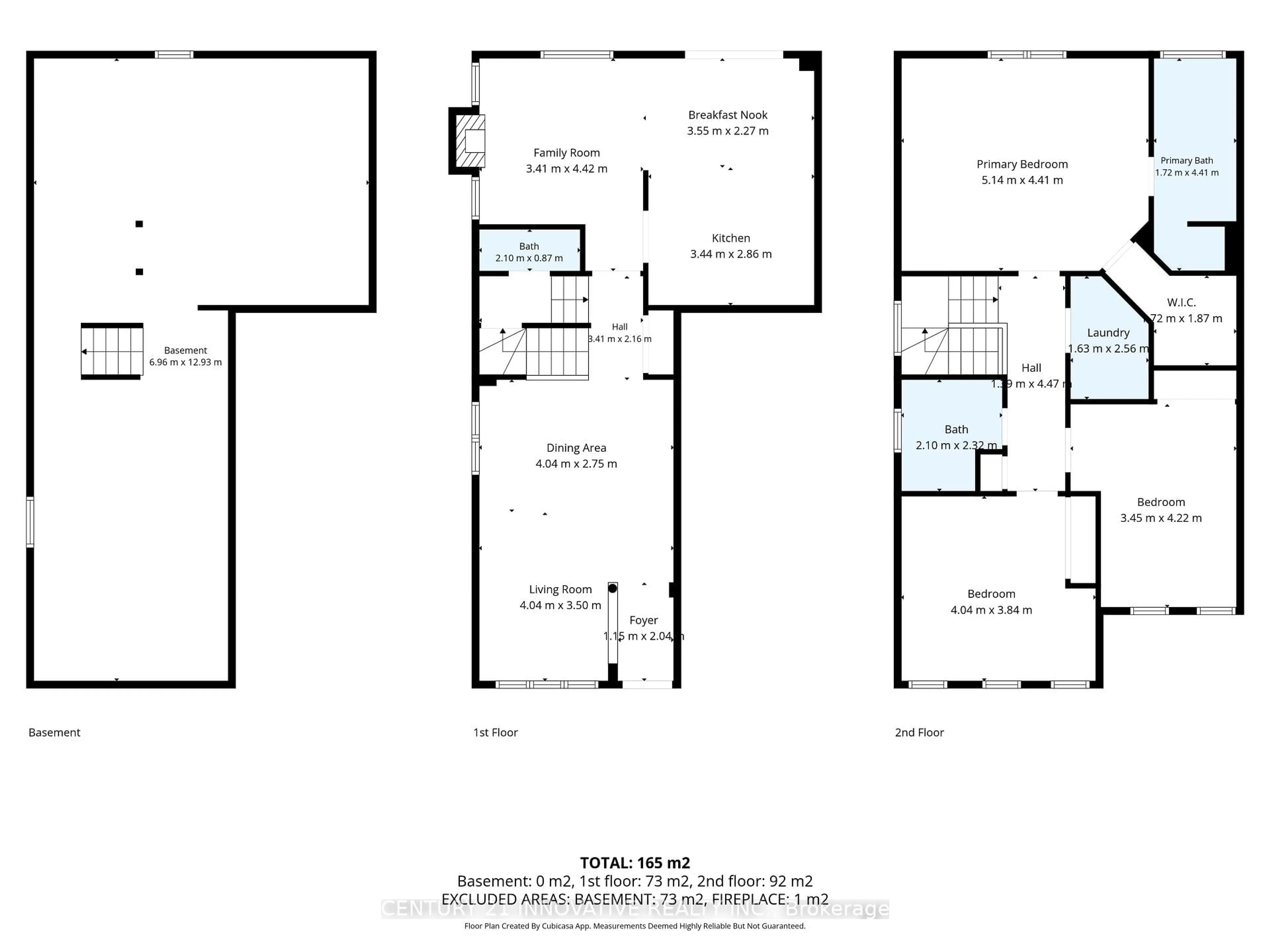 Floor plan for 54 Carpendale Cres, Ajax Ontario L1Z 2B4