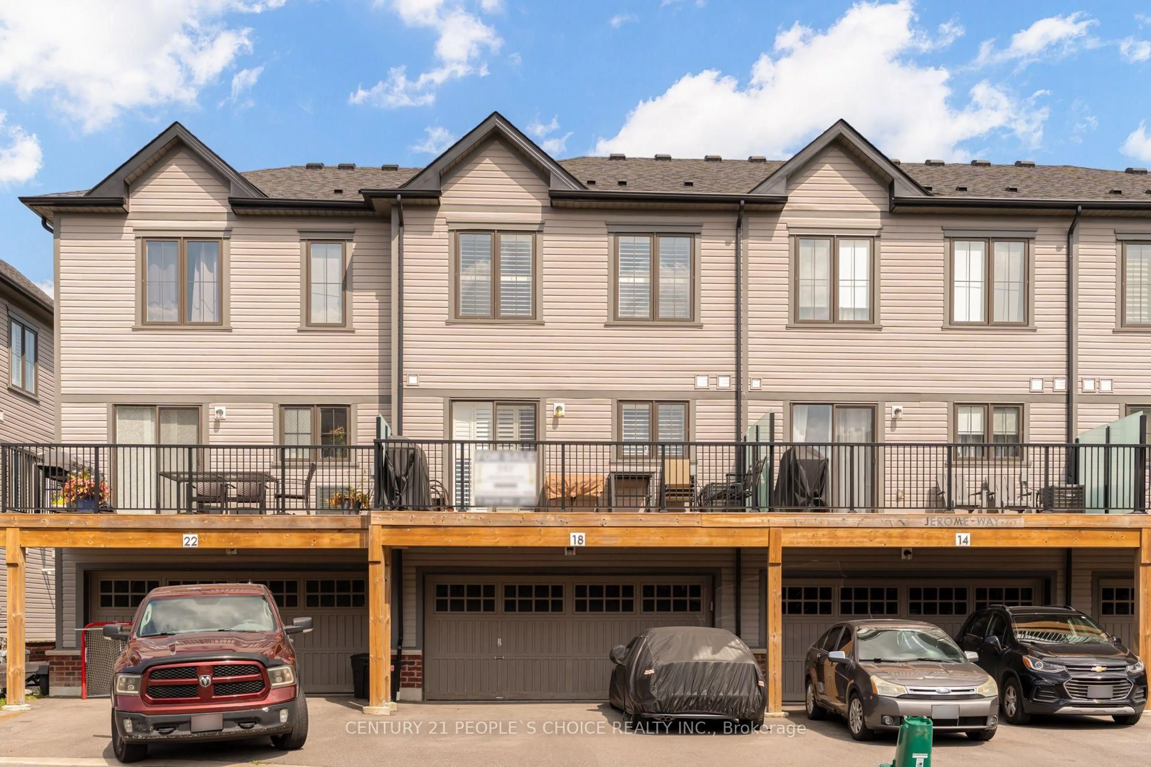 A pic from outside/outdoor area/front of a property/back of a property/a pic from drone, unknown for 18 Jerome Way, Clarington Ontario L1C 3K2
