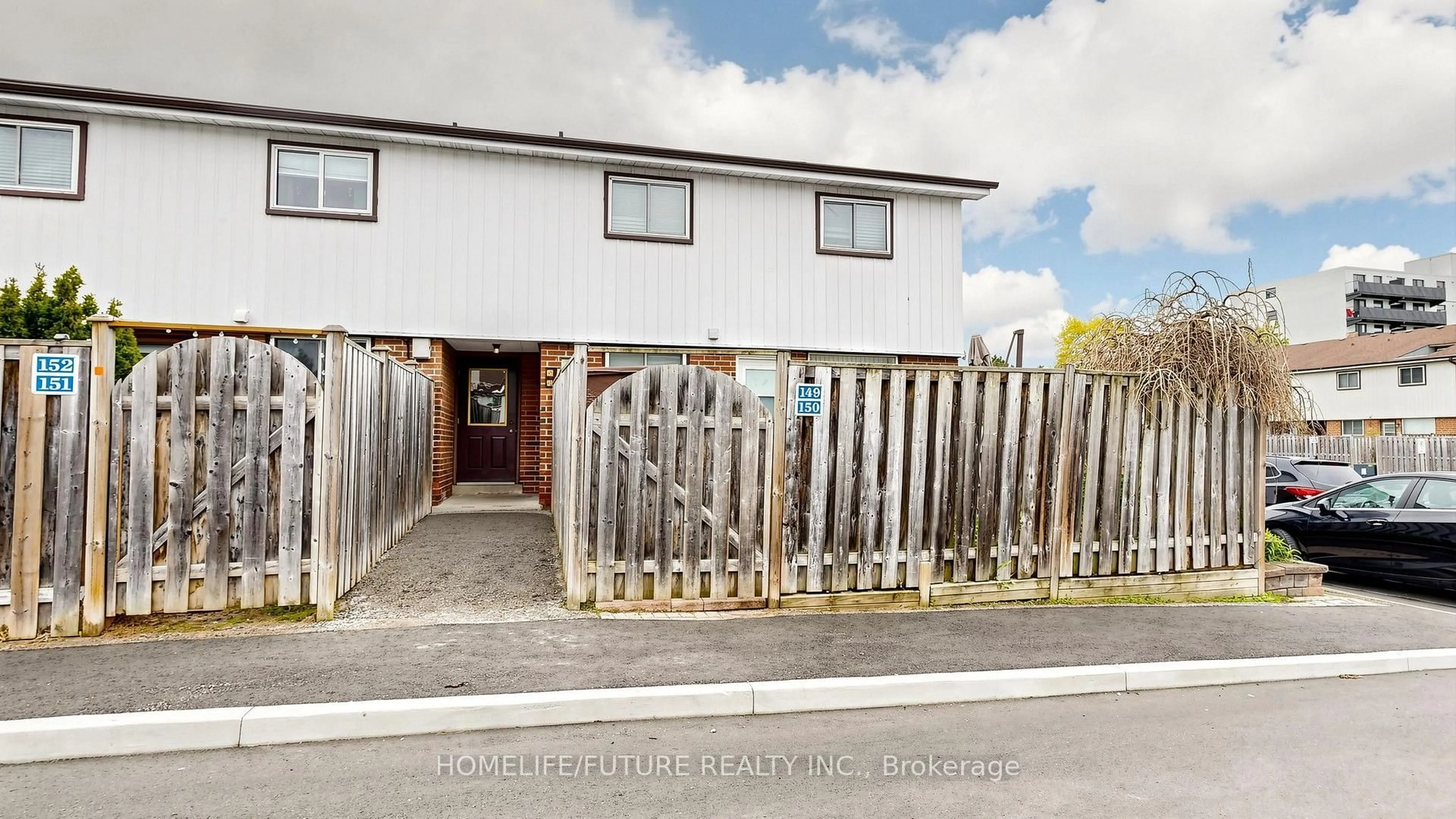 A pic from outside/outdoor area/front of a property/back of a property/a pic from drone, street for 120 Nonquon Rd #150, Oshawa Ontario L1G 7E6