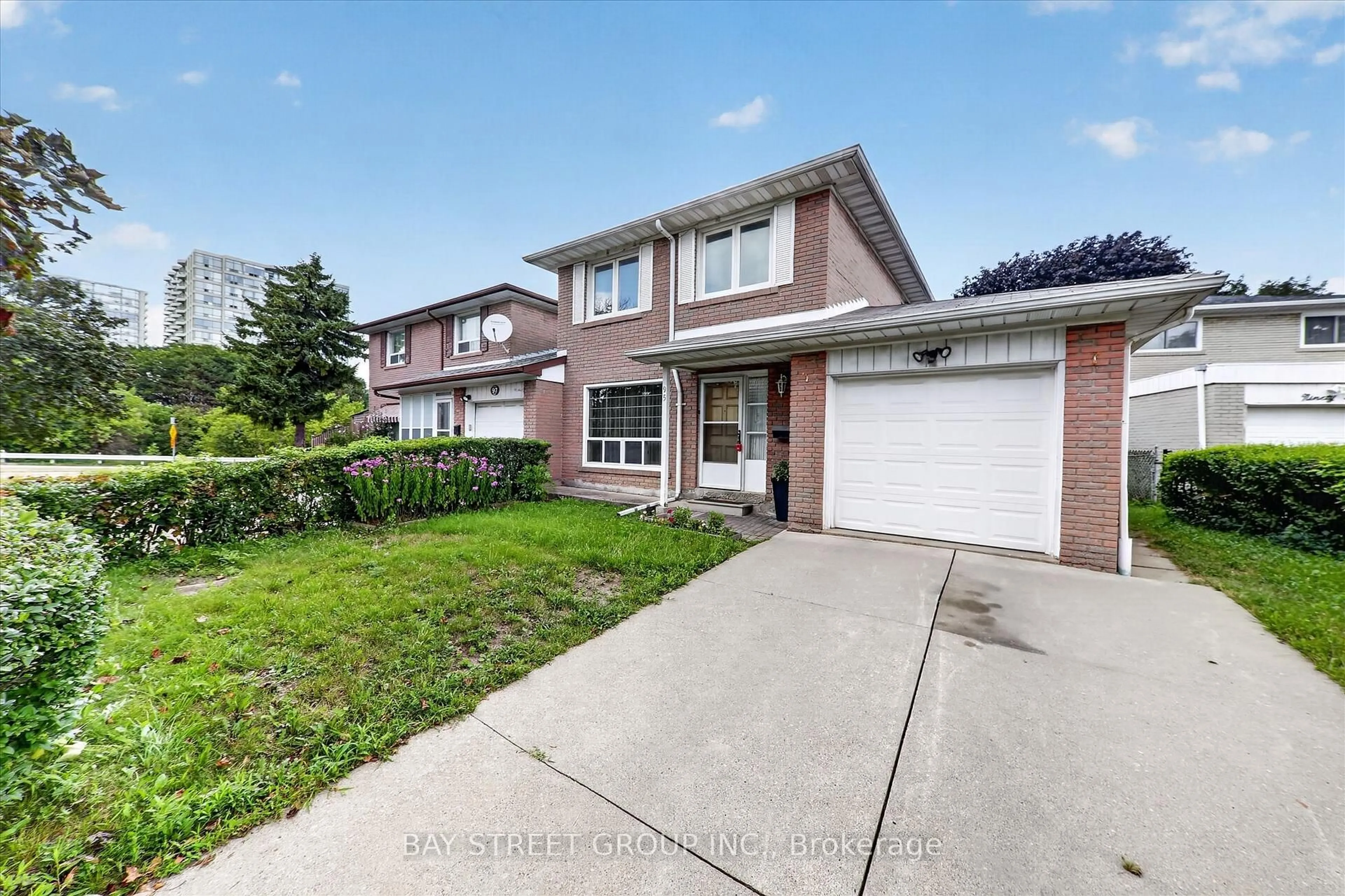 Home with brick exterior material, street for 95 TINETA Cres, Toronto Ontario M1S 2Y5