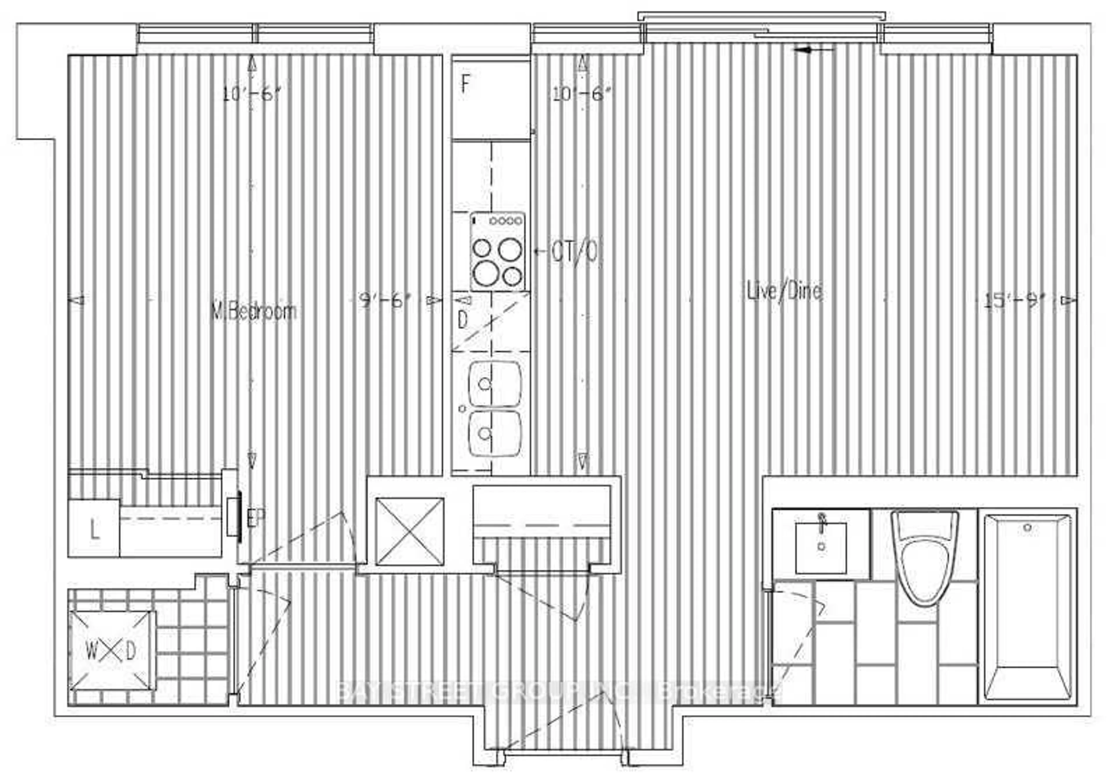 Floor plan for 275 Village Green Sq #2917, Toronto Ontario M1S 0L8