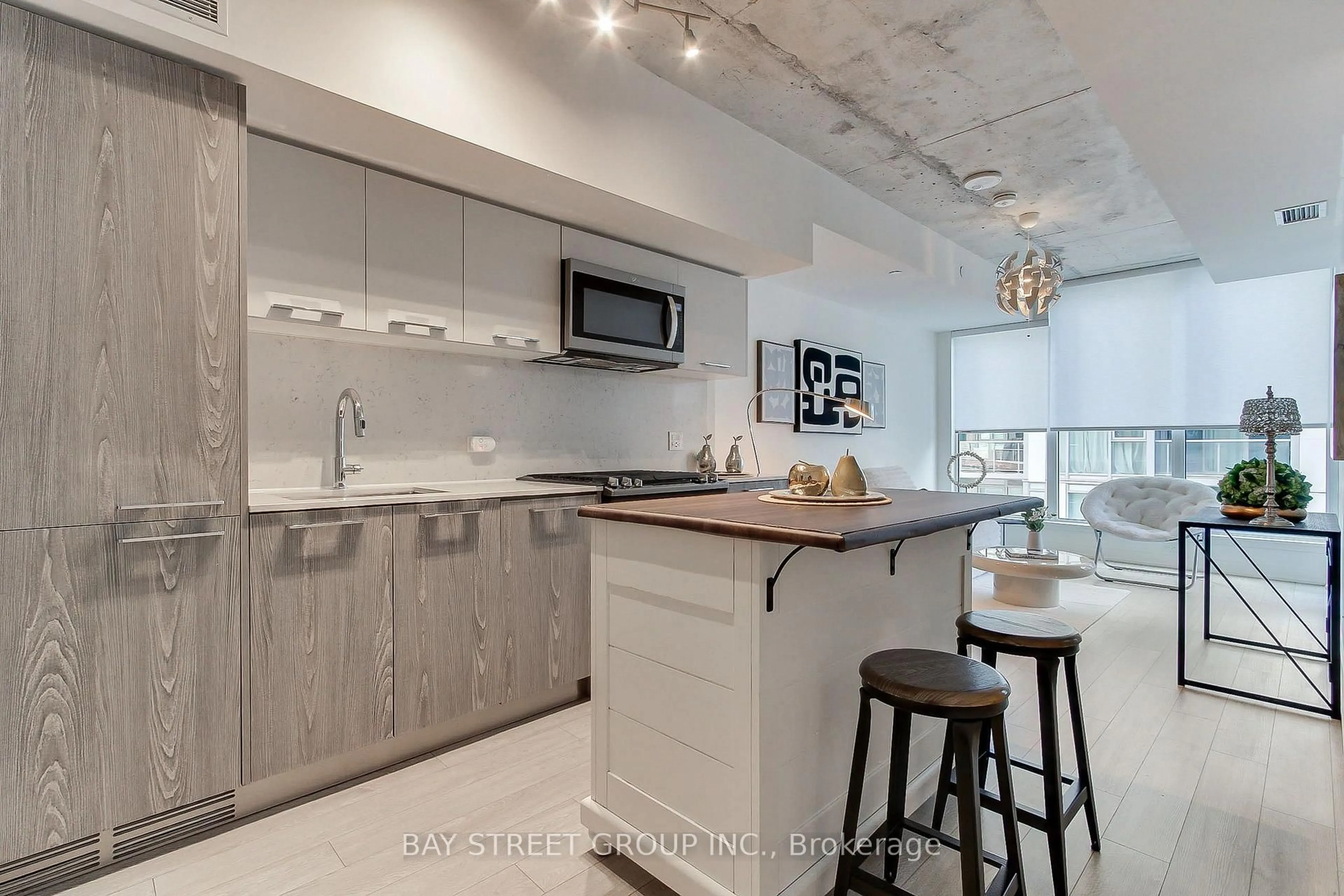 Open concept kitchen, unknown for 30 baseball Pl #708, Toronto Ontario M4M 0E8