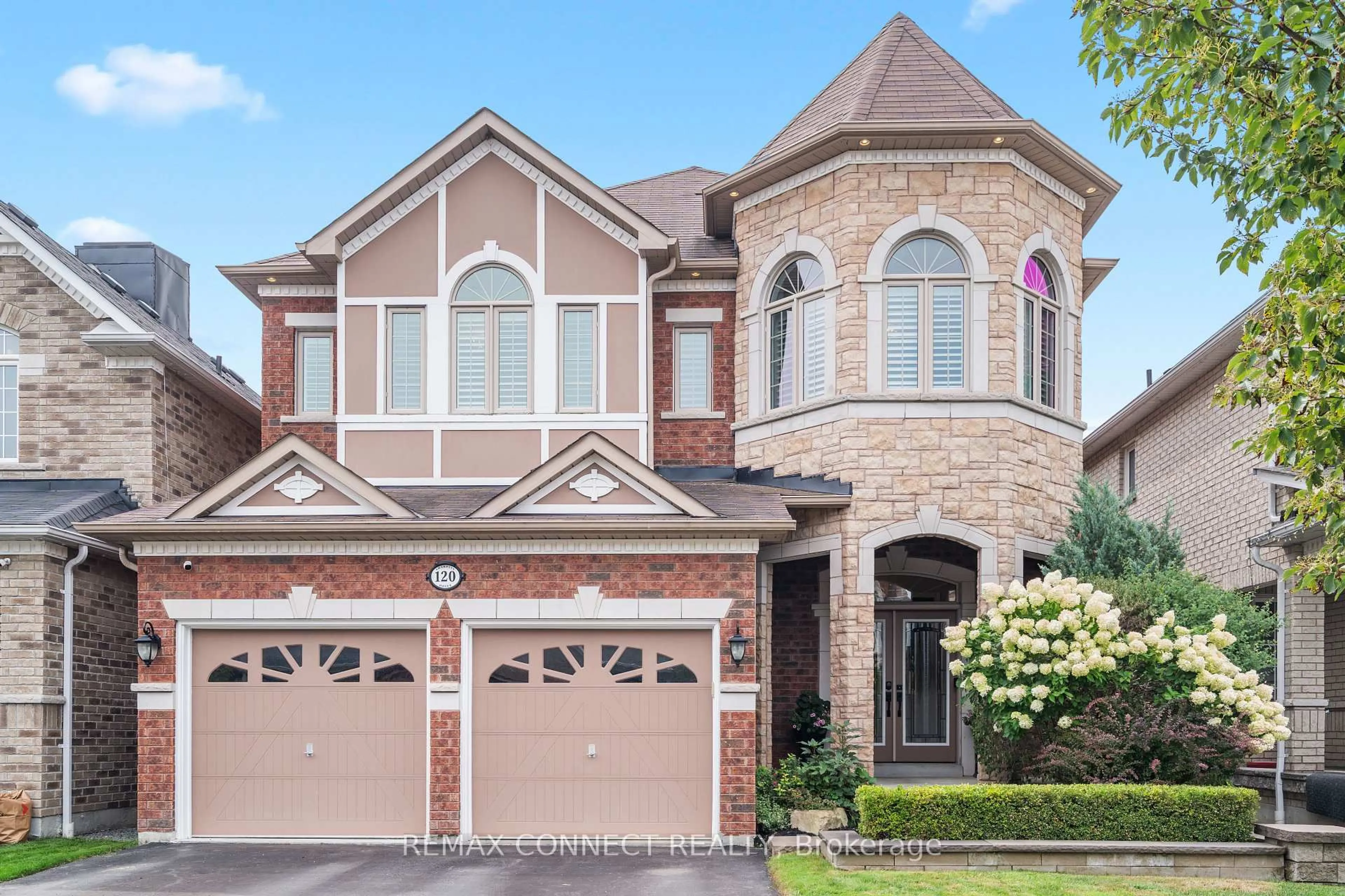 Home with brick exterior material, street for 120 SHARPLIN Dr, Ajax Ontario L1Z 0Z1