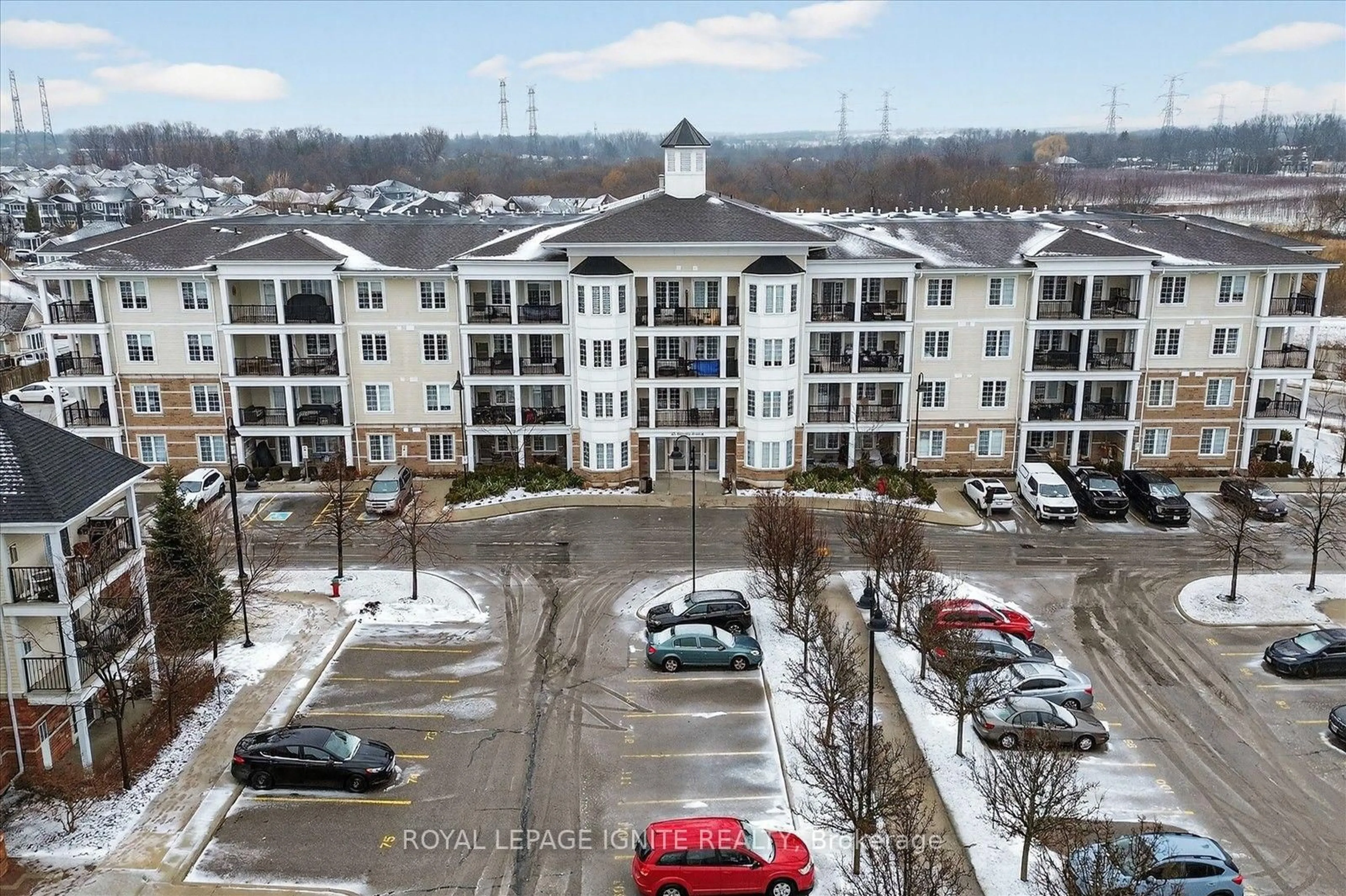 A pic from outside/outdoor area/front of a property/back of a property/a pic from drone, city buildings view from balcony for 65 Shipway Ave #301, Clarington Ontario L1B 0W2