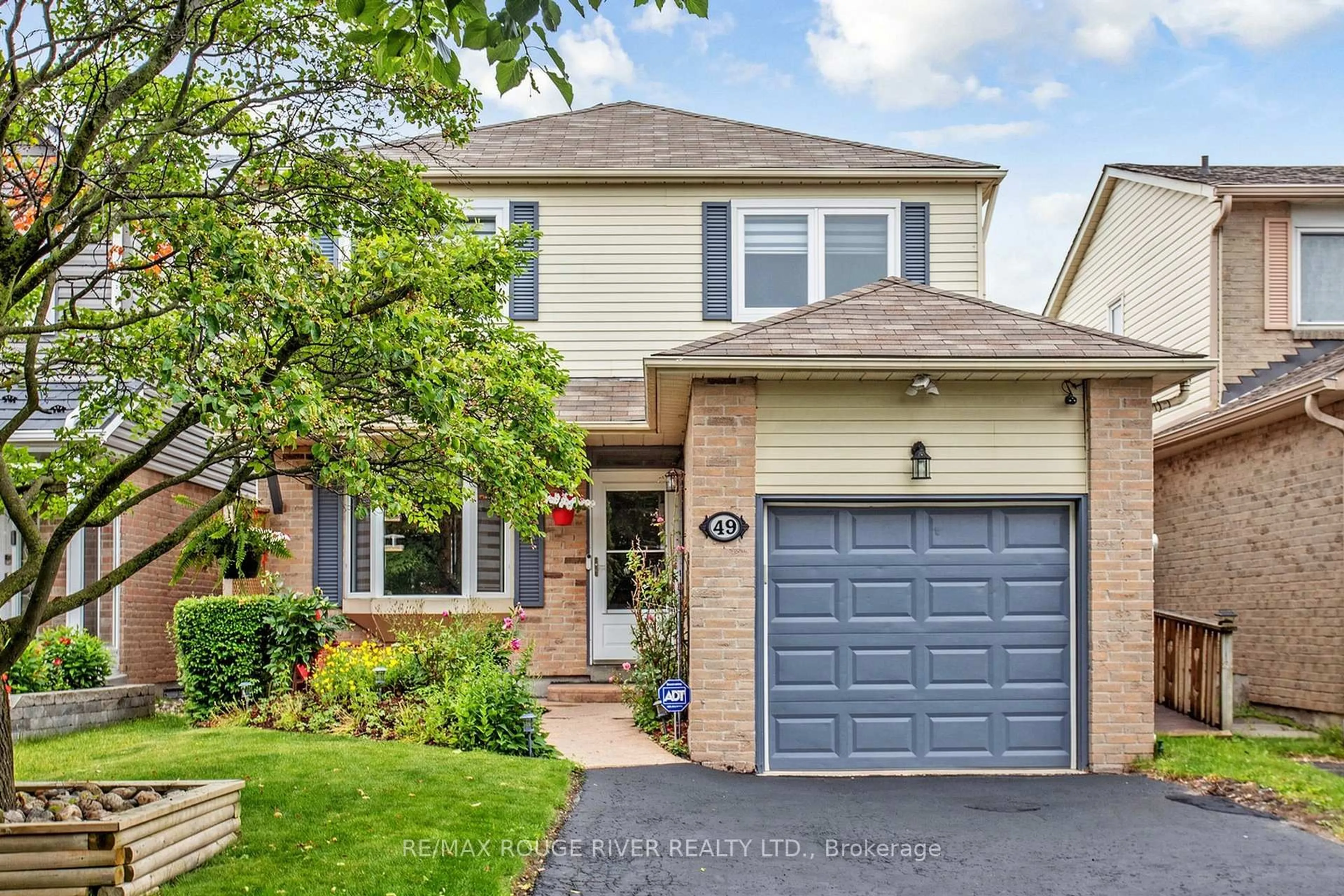 Home with brick exterior material, street for 49 Gilmour Dr, Ajax Ontario L1S 5J4